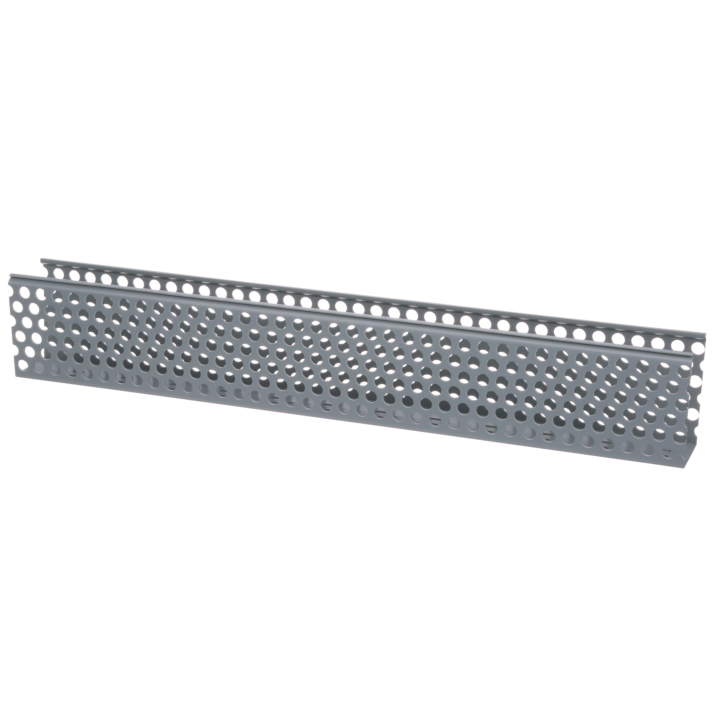 Yuvarlak Delikli Kablo Kanalı, PVC, 2" X 4" X 6', Açık Gri
