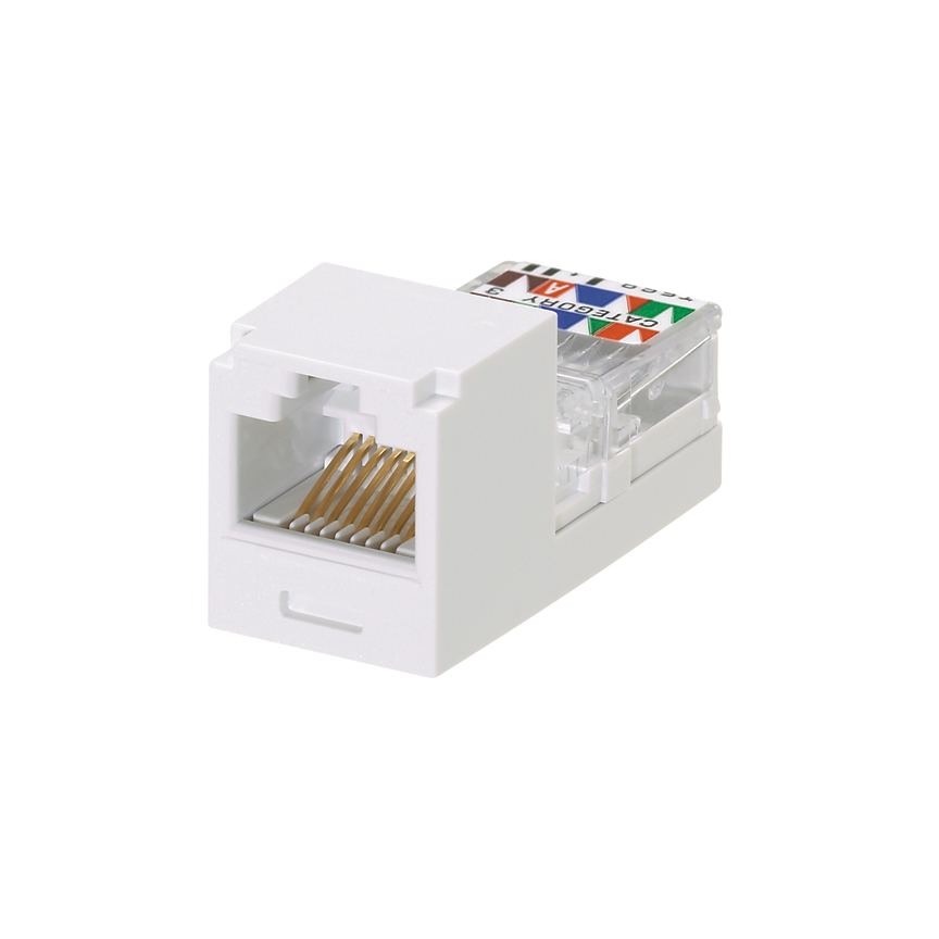 UTP RJ45 Cat 3 Leadframe Jack Modülü USOC, Beyaz