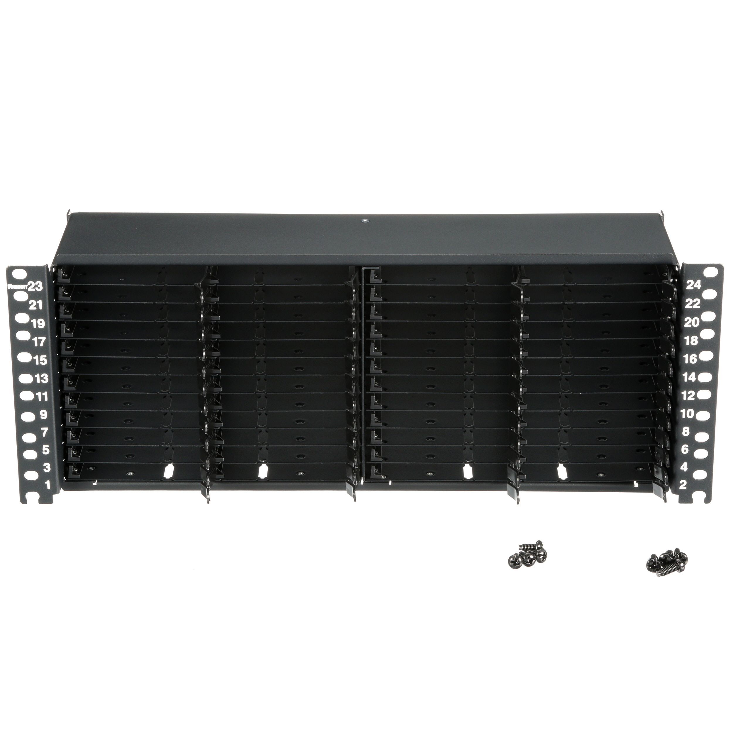 HD Flex™ Fiber Panel, 4 RU, 6 Port, Siyah