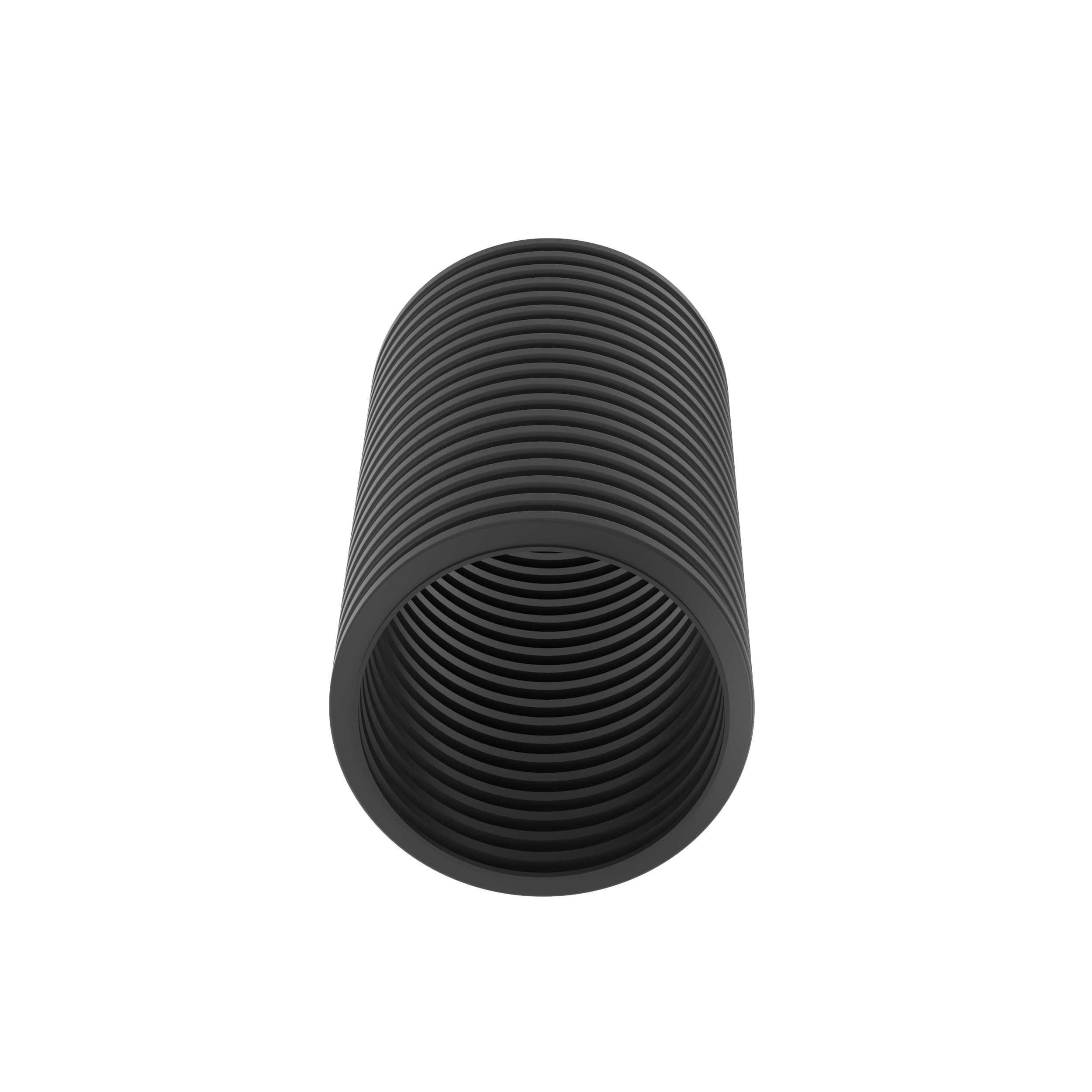 Düzeltilmiş Yüzeyli Boru, 1.58" (40.0mm) X 10' (3.0m), Siyah, Paket 1
