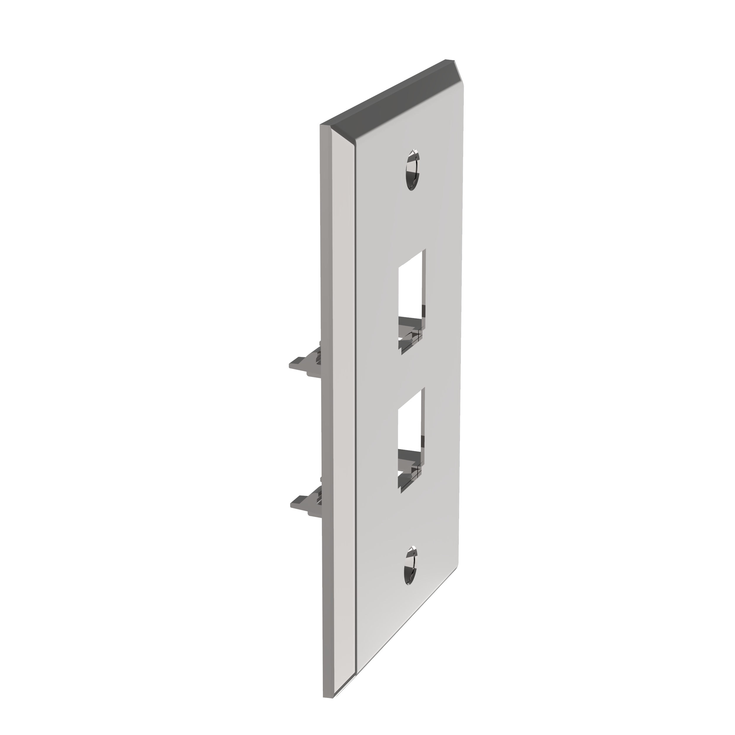 Mini-Com® Paslanmaz Çelik Ön Panel, 2 Port