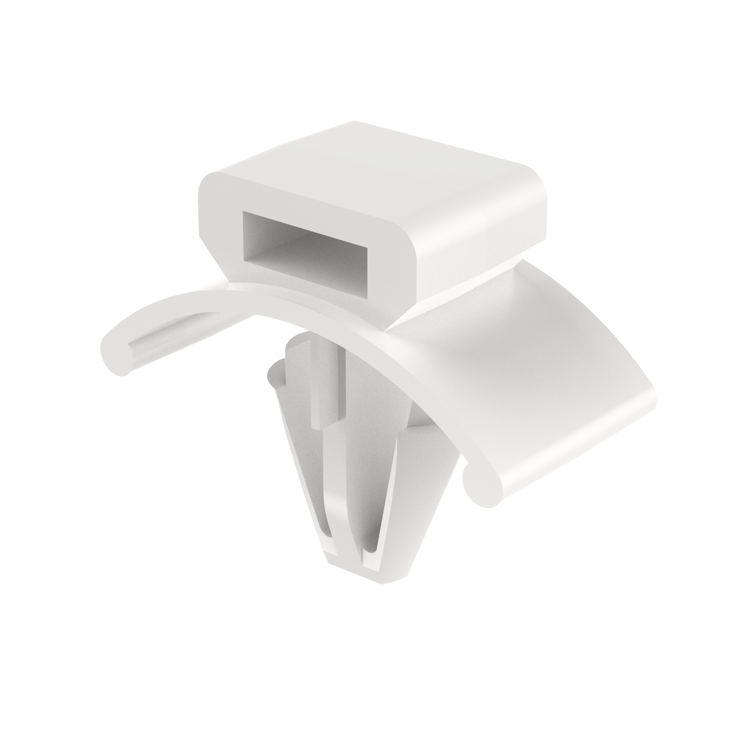 Cable Tie Mount, Natural, PA 6.6, Push Barb, 18x9.3mm, PK100