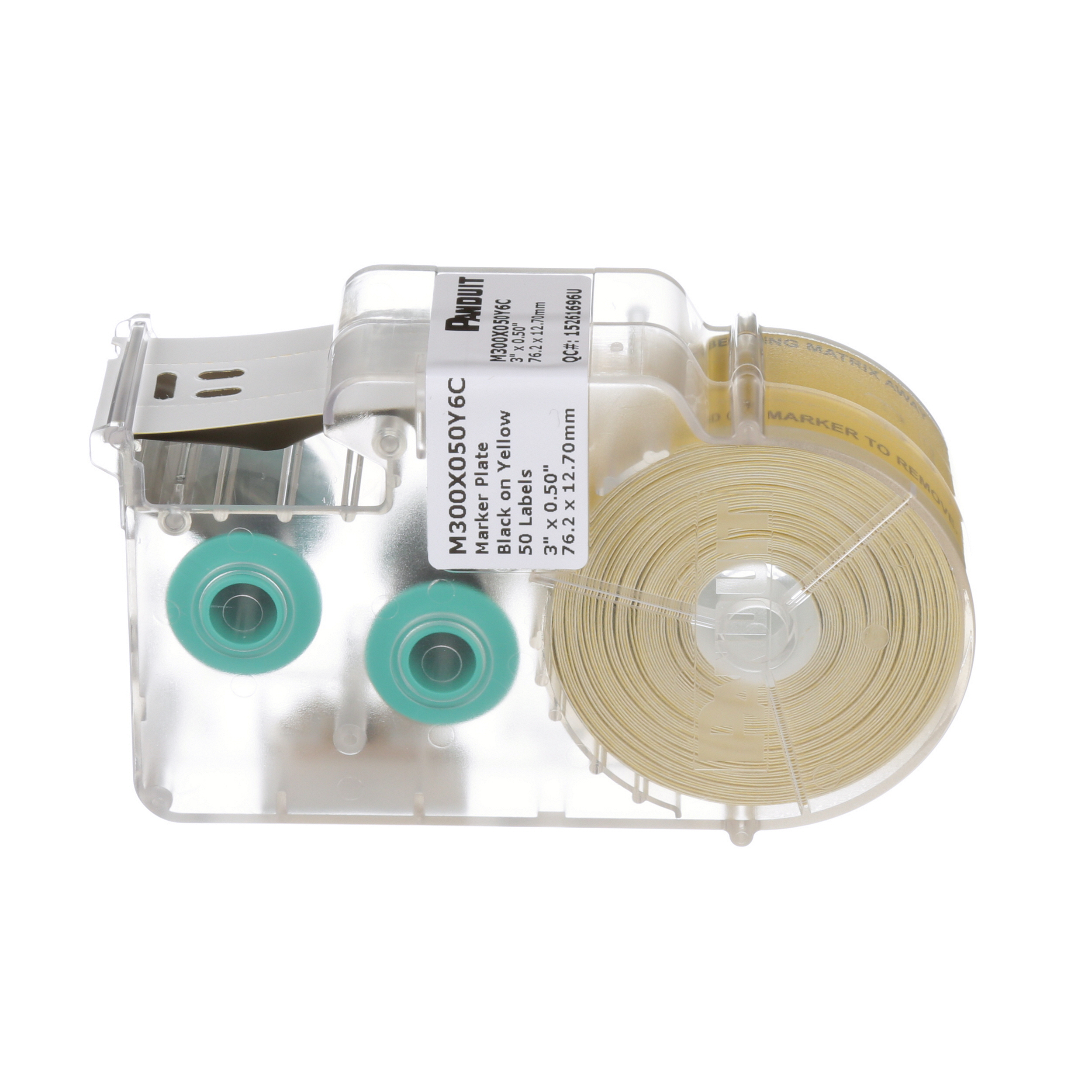 Etiqu. de câbles jaune 76,2x12,7mm pose par colliers pour LS8E cassette 50 Cdt.1