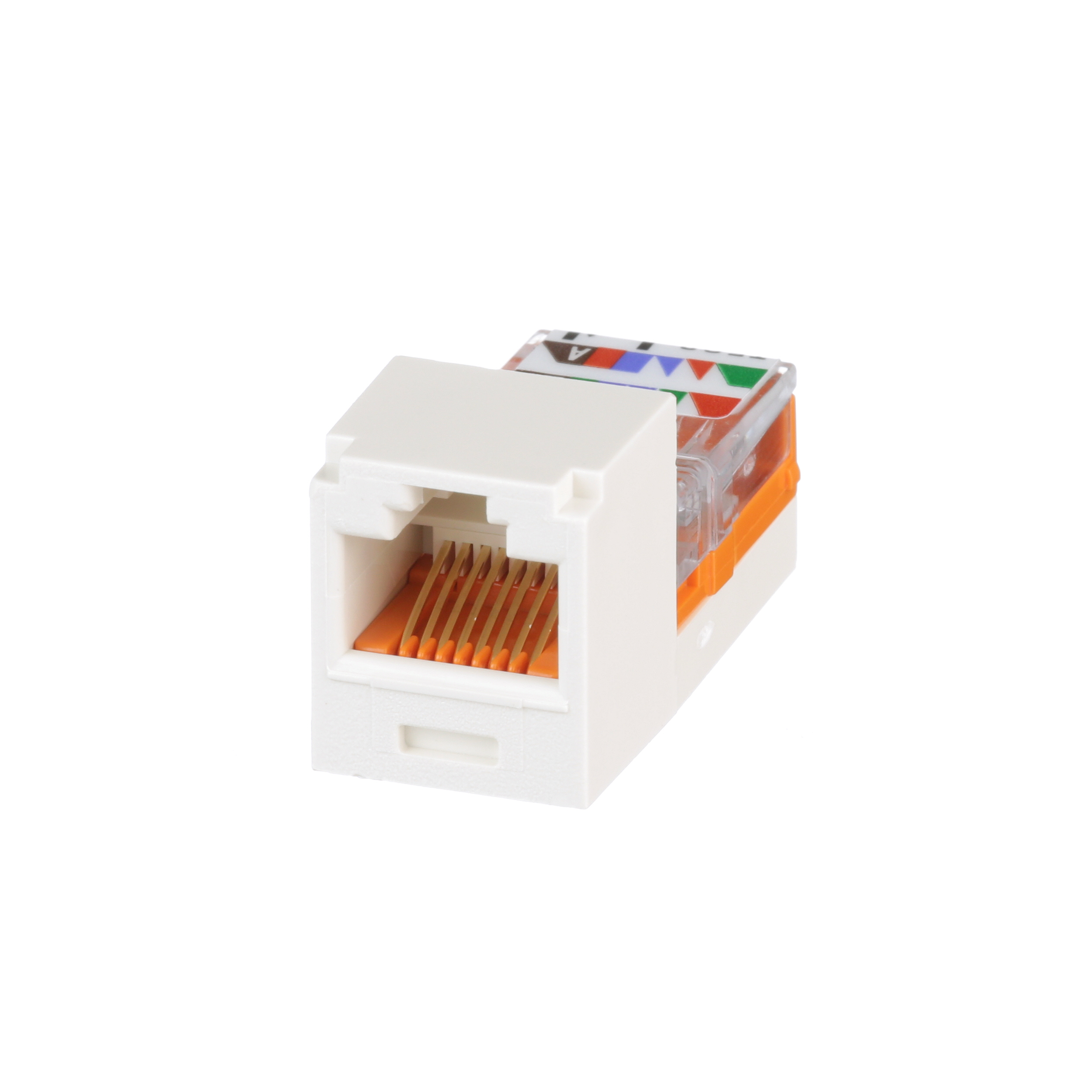Twisted Pair RJ45 Cat 5e Çerçeve Yuva Modülü, Açık Beyaz