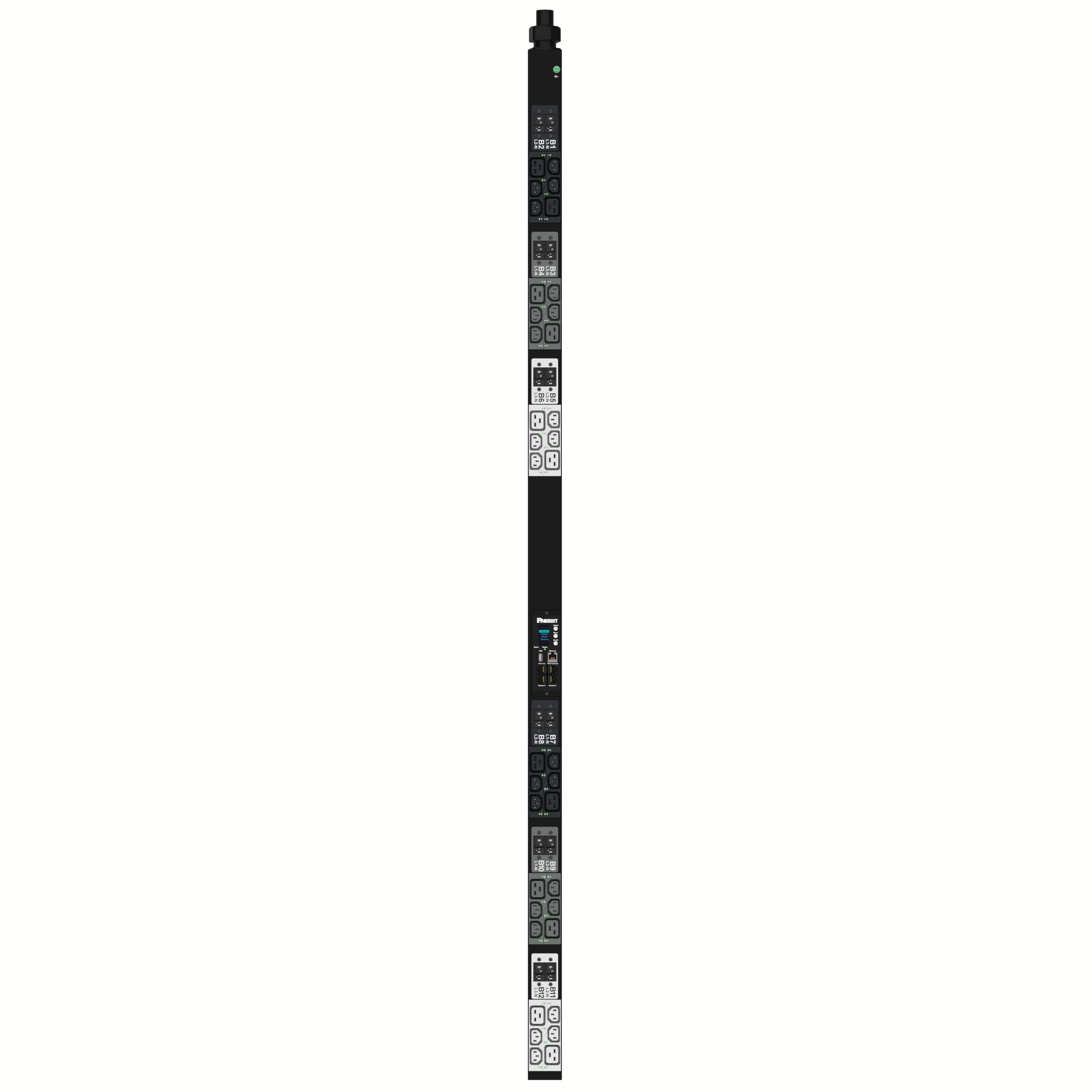 MSPO PDU, 60AMP, (24)C13, (12)C19, IEC 60309 (IP44)