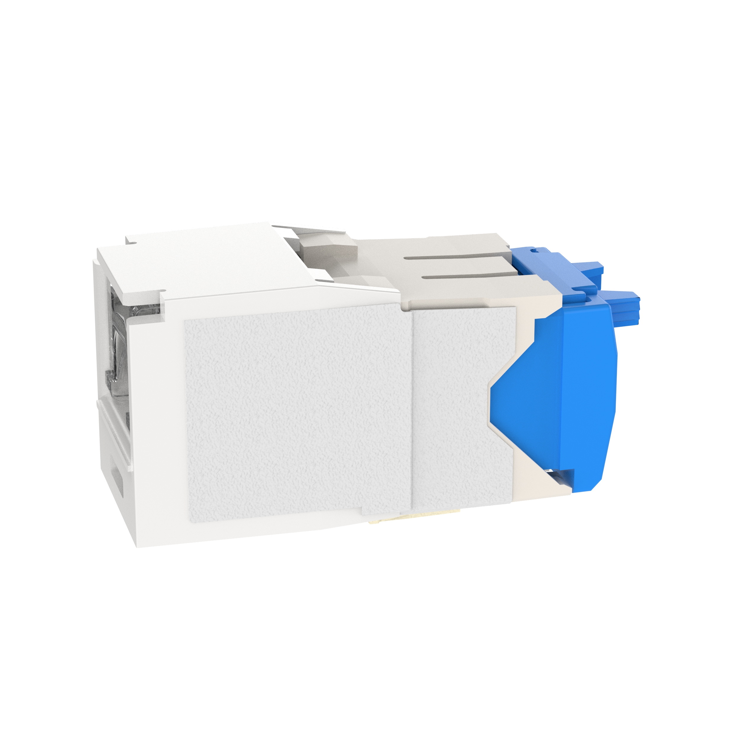 Mini-Com® RJ45 Cat 6A Shuttered TG Jack Module, IW