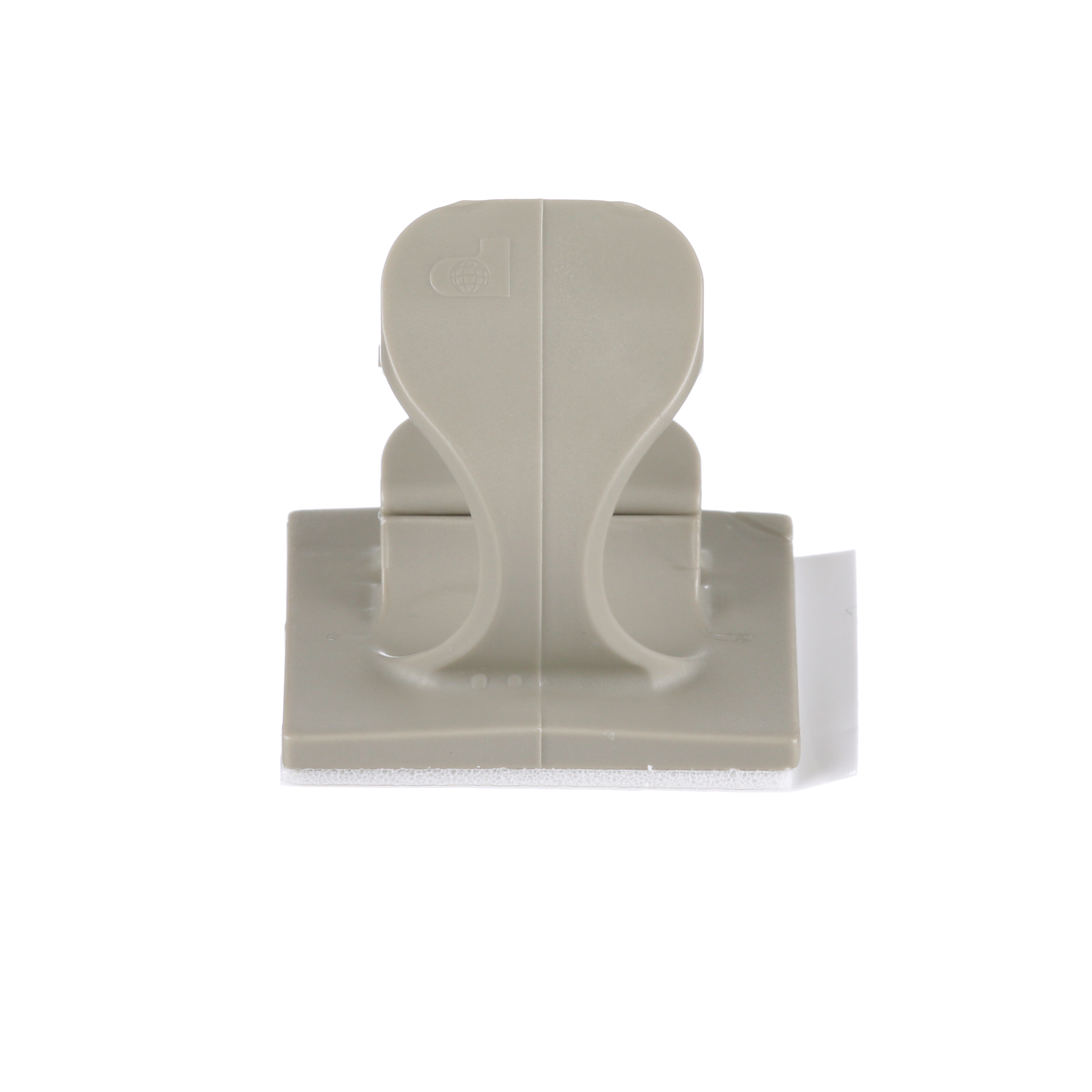 Kablo Klipsi, Gri, PA 6.6, Kauçuk Yapışkanlı, 25.4x25.4mm, 500'lü Paket