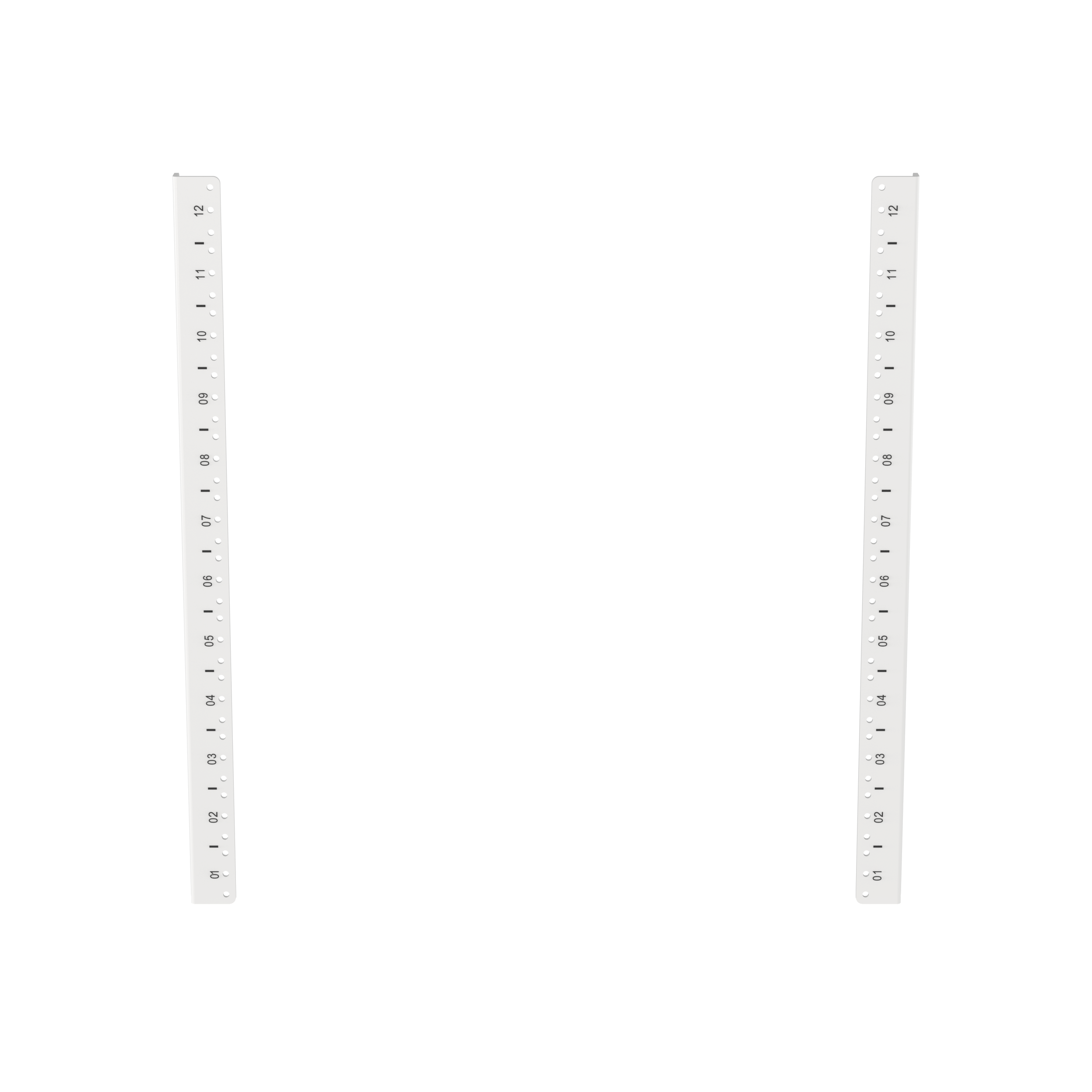 PanZone® Duvar Montaj Kabini Arka Ray Seti, 26,8 inç derinliğe kadar ağ ekipmanları için ek destek sağlayarak daha geniş bir uygulama yelpazesi için esneklik sunar. 12 RU, 2 Ray, Beyaz