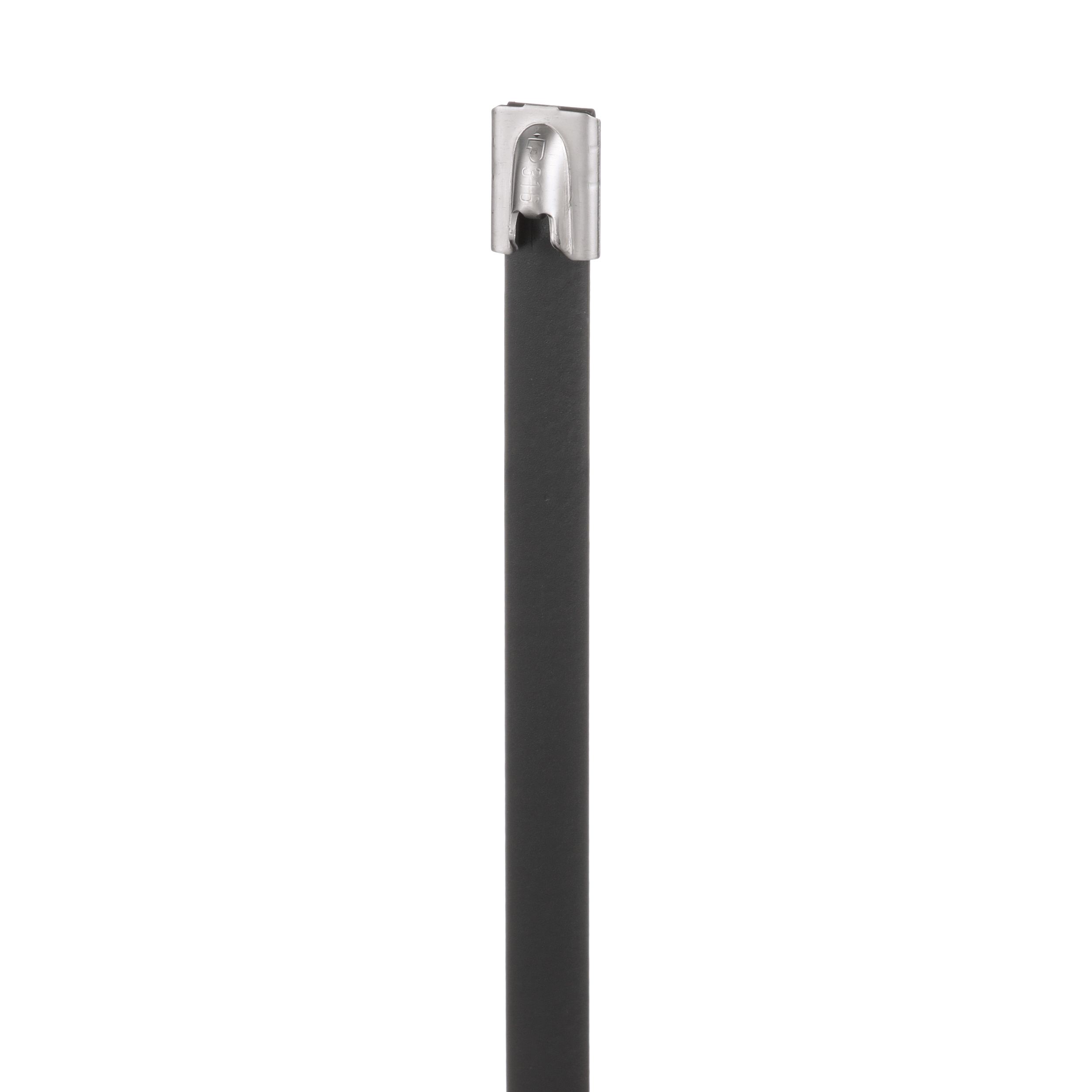 Kablo Bağı, PET Kaplı Paslanmaz Çelik 316, Siyah, 152.4x8.1mm, 50'li Paket