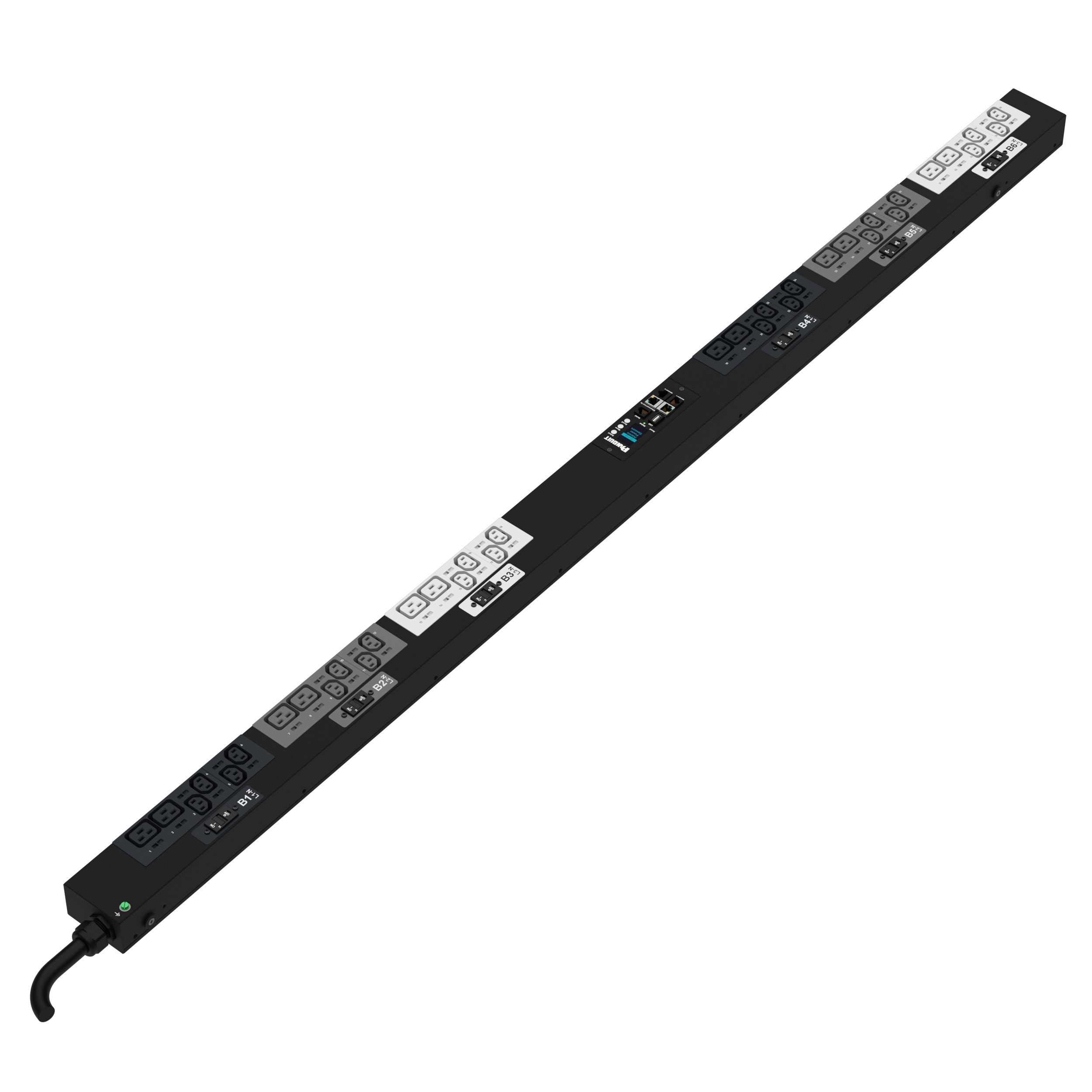G6 MPO PDU, 32AMP, (24)C13, (12)C19, IEC 60309 3P+N+E 6h