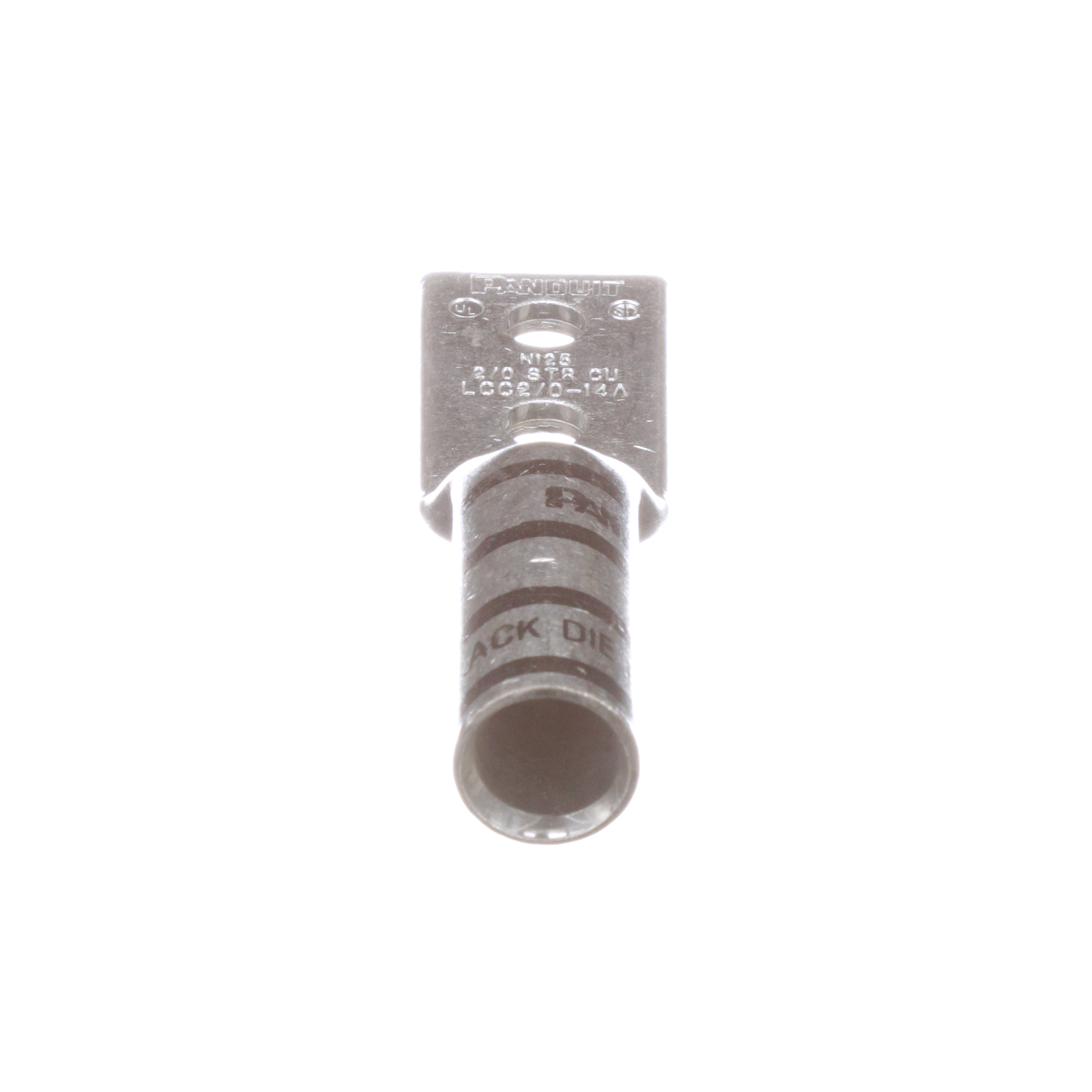CuLug, 2 Delikli, 2/0 AWG, 1/4 Çaplı Bağlantı, 10'lu Paket