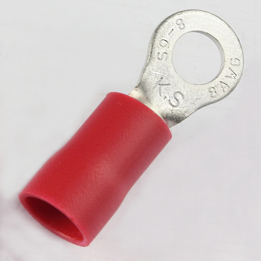 StrongHold™ Halkalı Terminal, vinil yalıtımlı, 8 AWG, 1/4 Stud Boyutunda