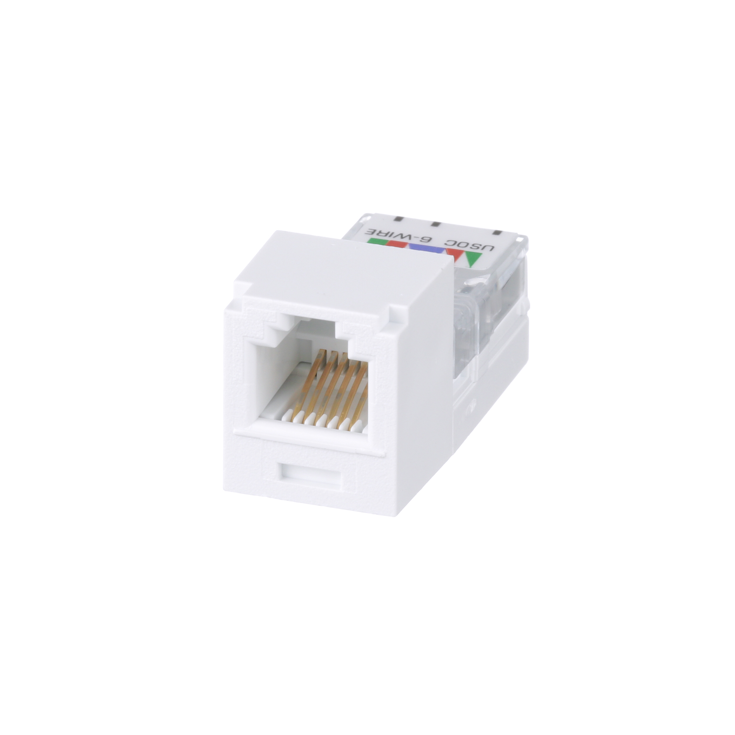 UTP RJ45 Cat 3 Leadframe Jack Modülü USOC, Beyaz