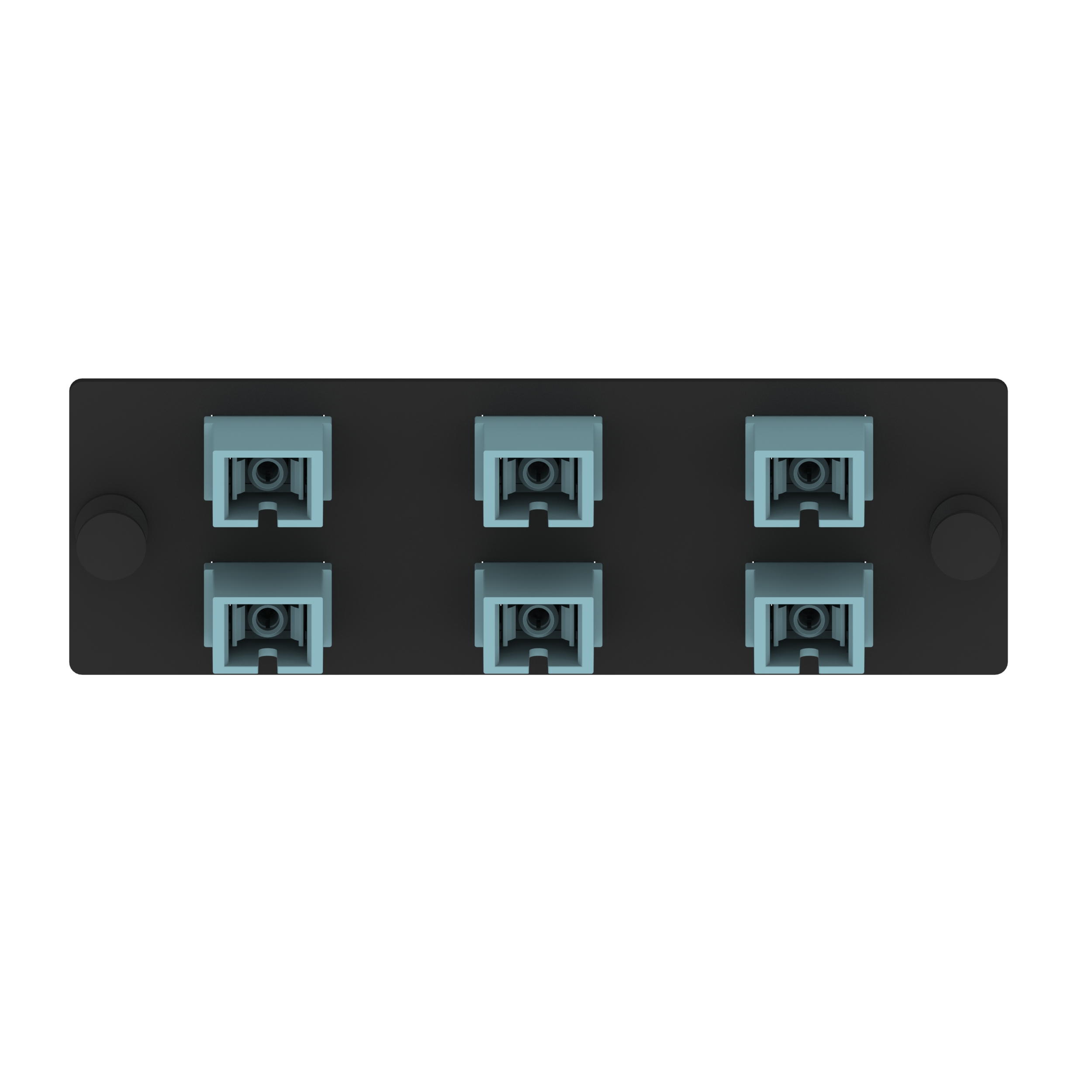 Opticom® Fiber Adaptör Paneli, OM4, 6 SC Simplex, Aqua
