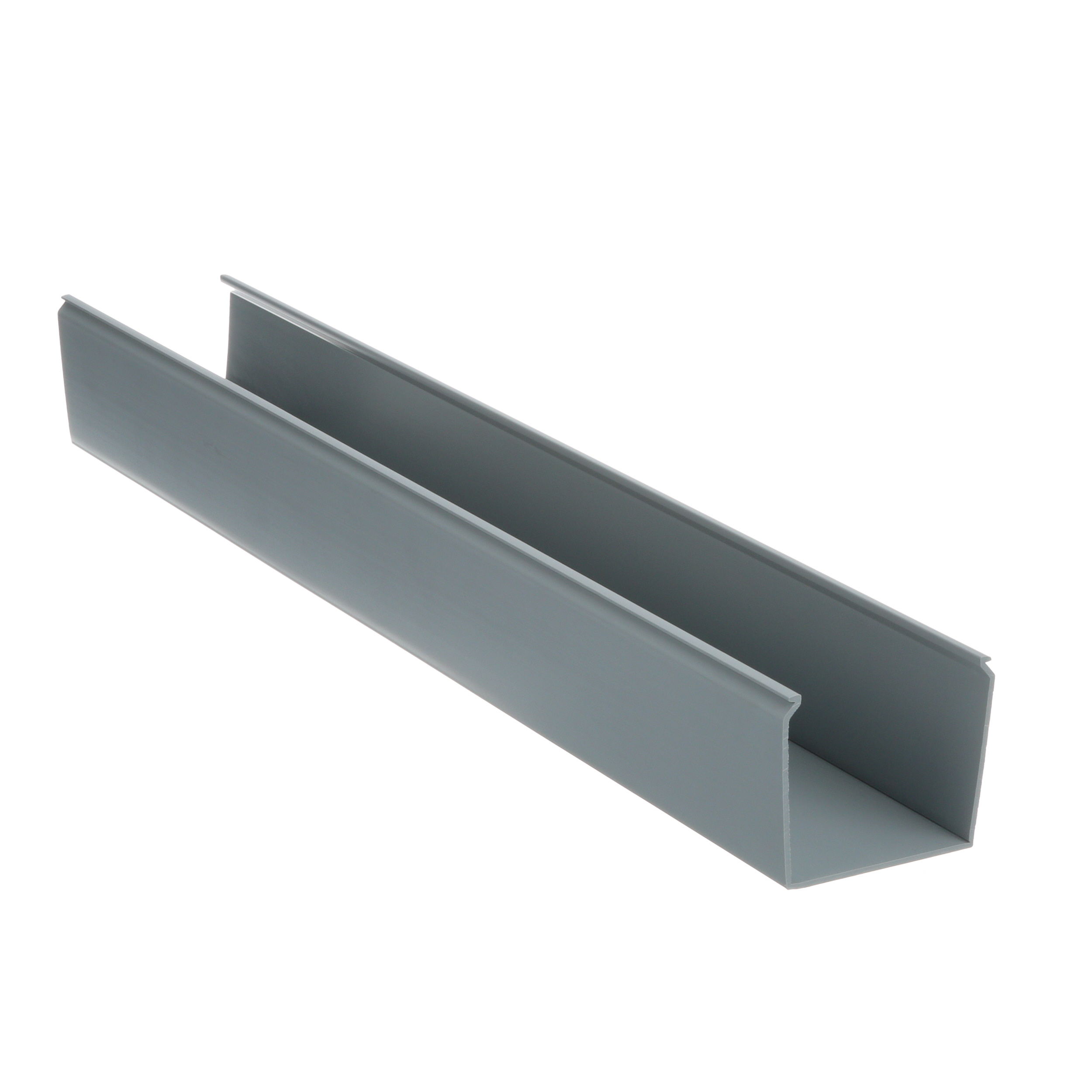 Katı Kanal, PVC, 3 İnç x 3 İnç x 6 Ayak, Montaj Deliği Yok, Açık Gri