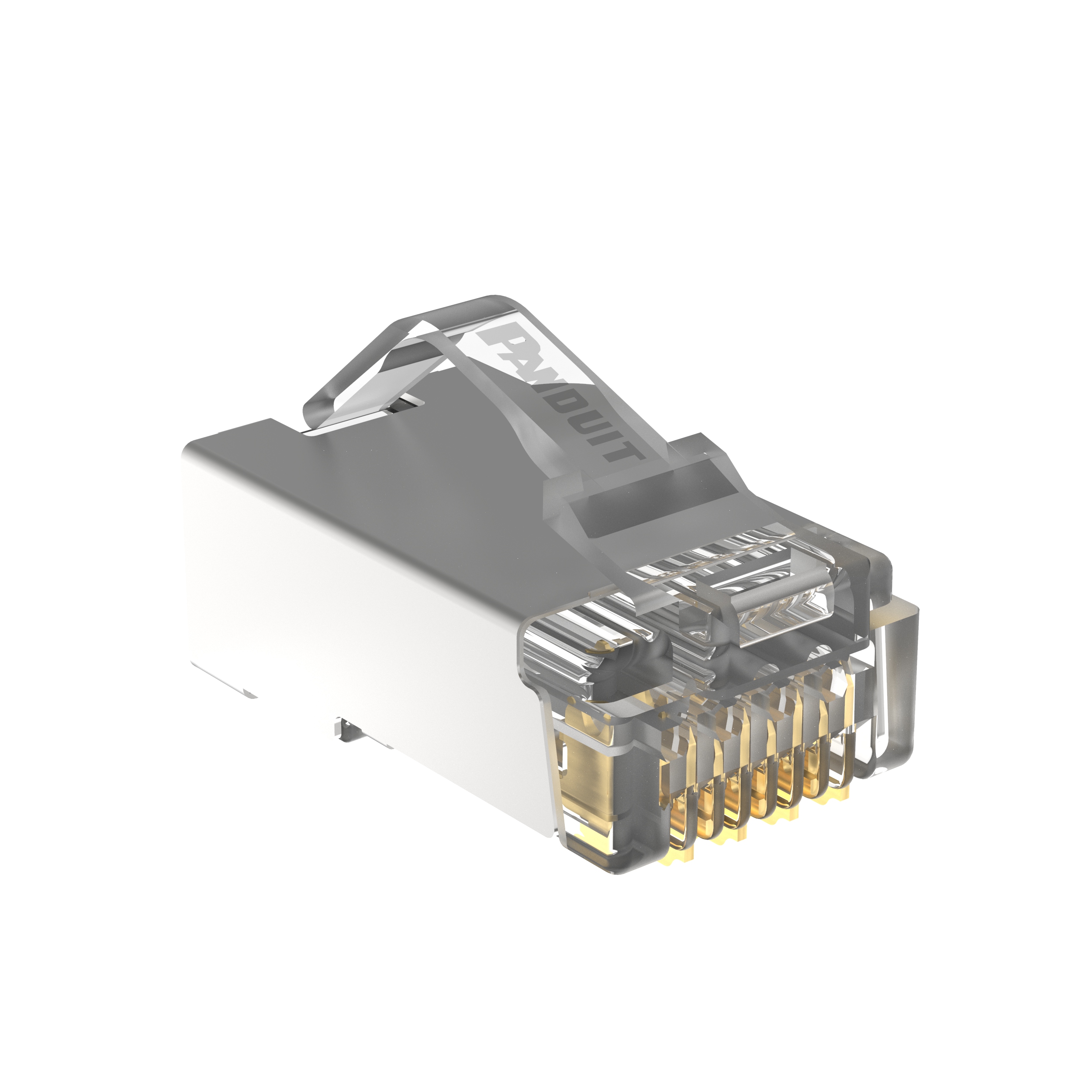 RJ45 Modular Plug, Category 5e, 24-26 AWG, Shielded, 100 Pack