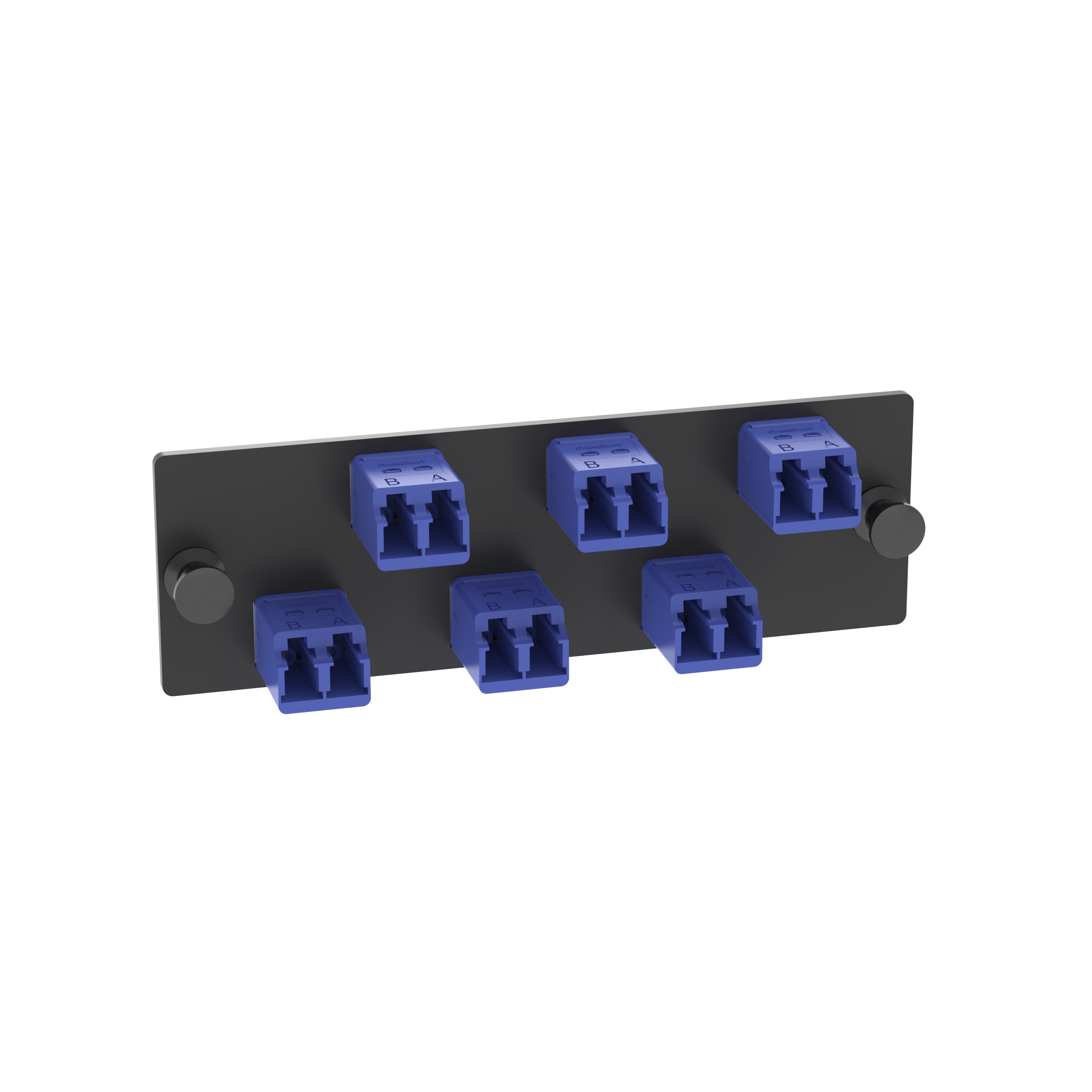 Panduit FAP6WBUSCZ Single-Mode 6-Port Fiber Adapter Panel with Zirconia Ceramic Split Sleeve Blue 