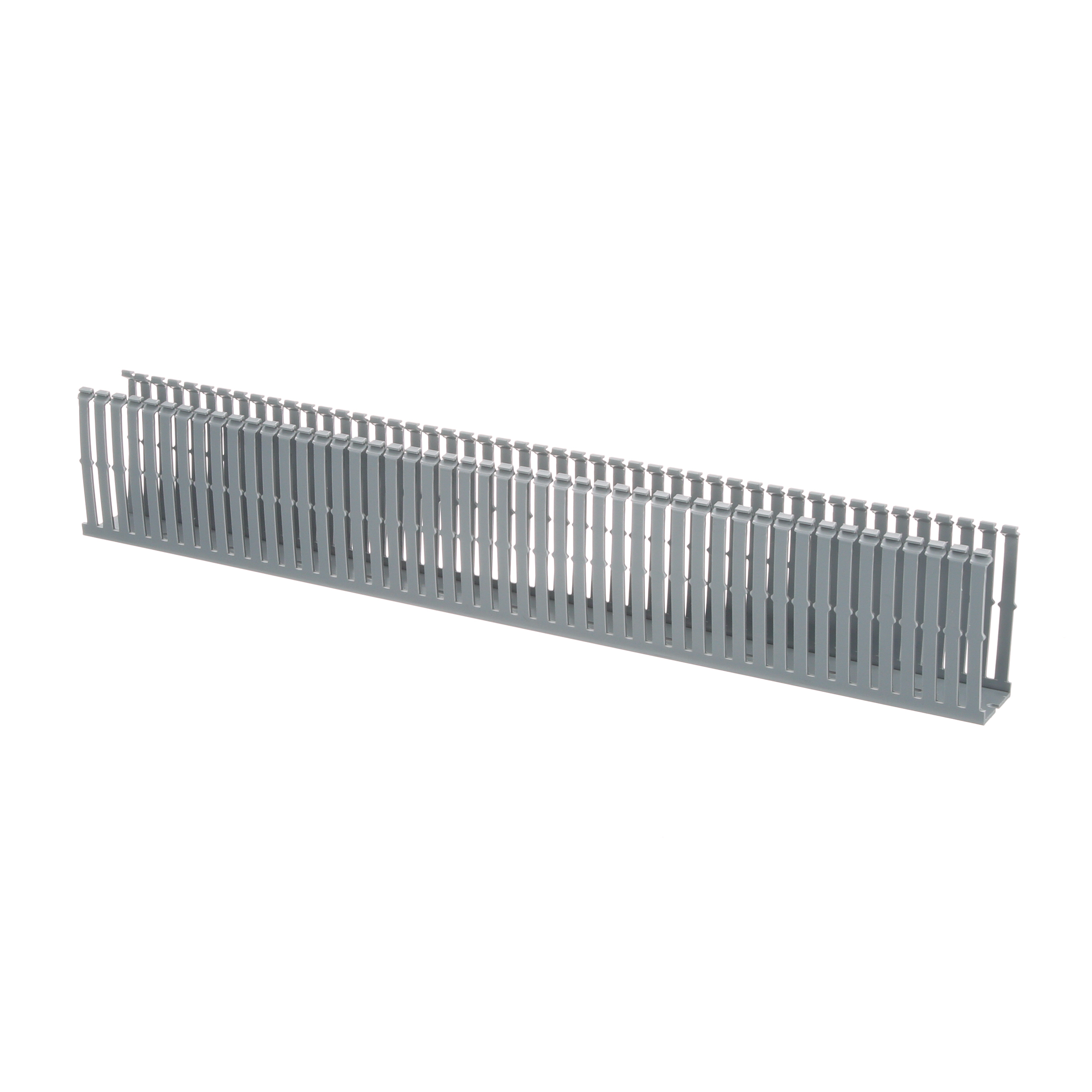 Dar Oluklu Kablo Kanalı, PVC, 1,5 İnç x 4 İnç x 6 Feet, Açık Gri