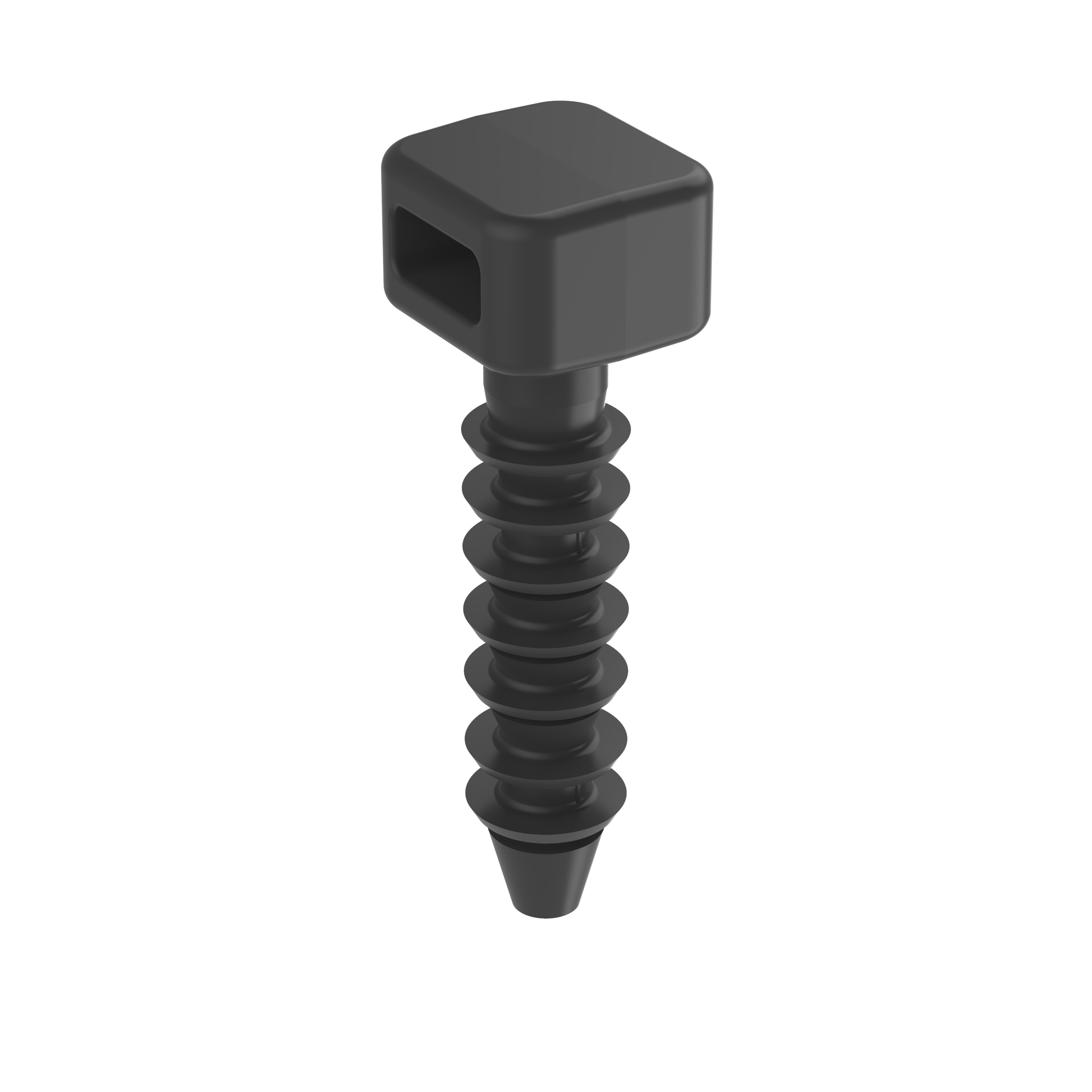 Tuğla İtme Montaj, Standart, .19" (4.8mm) Delik, Siyah, 1000'li Paket