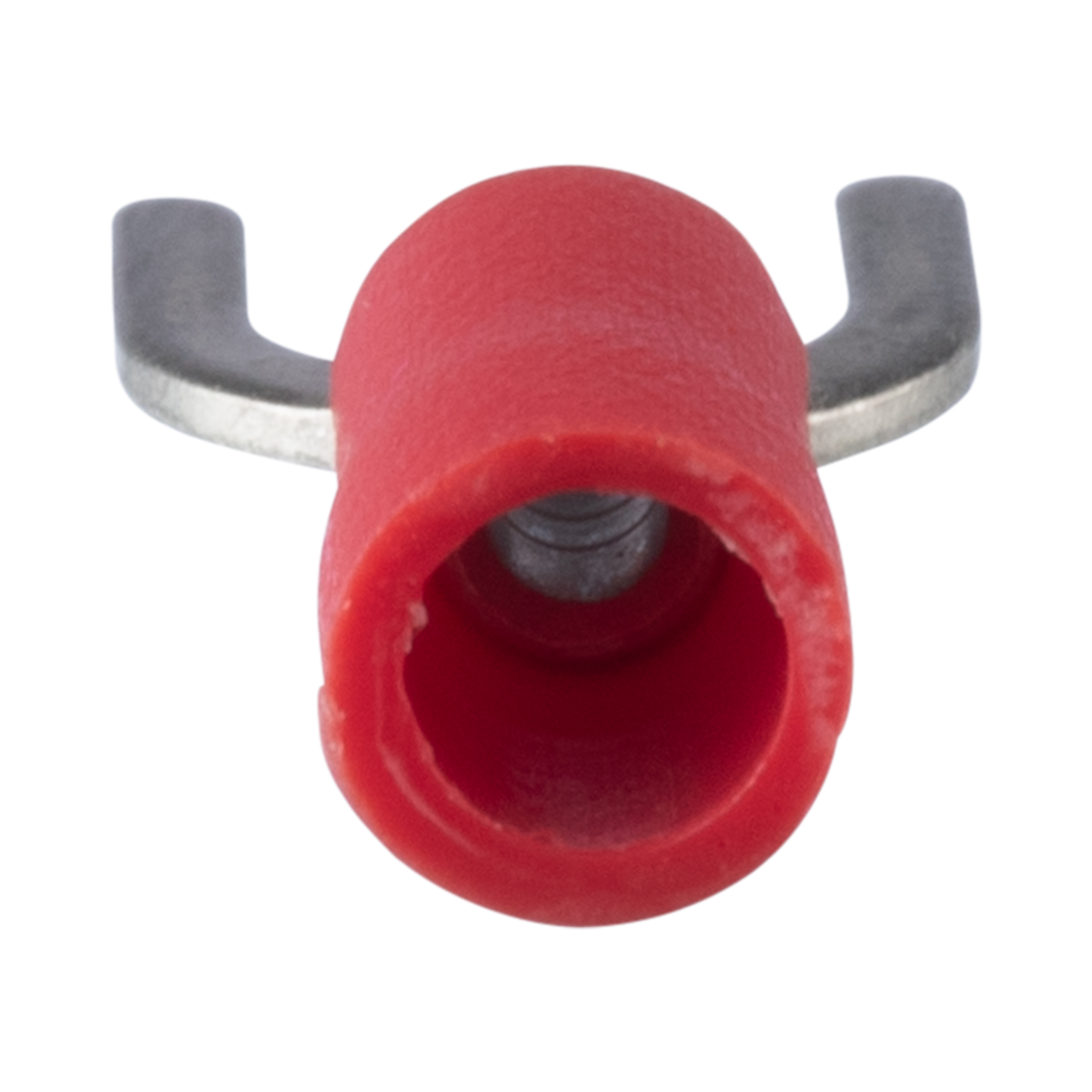 Gevşek Parça Çatalları, Kırmızı, Vinil, 6.4mm Gövde, 1.5mm², 25'li Paket