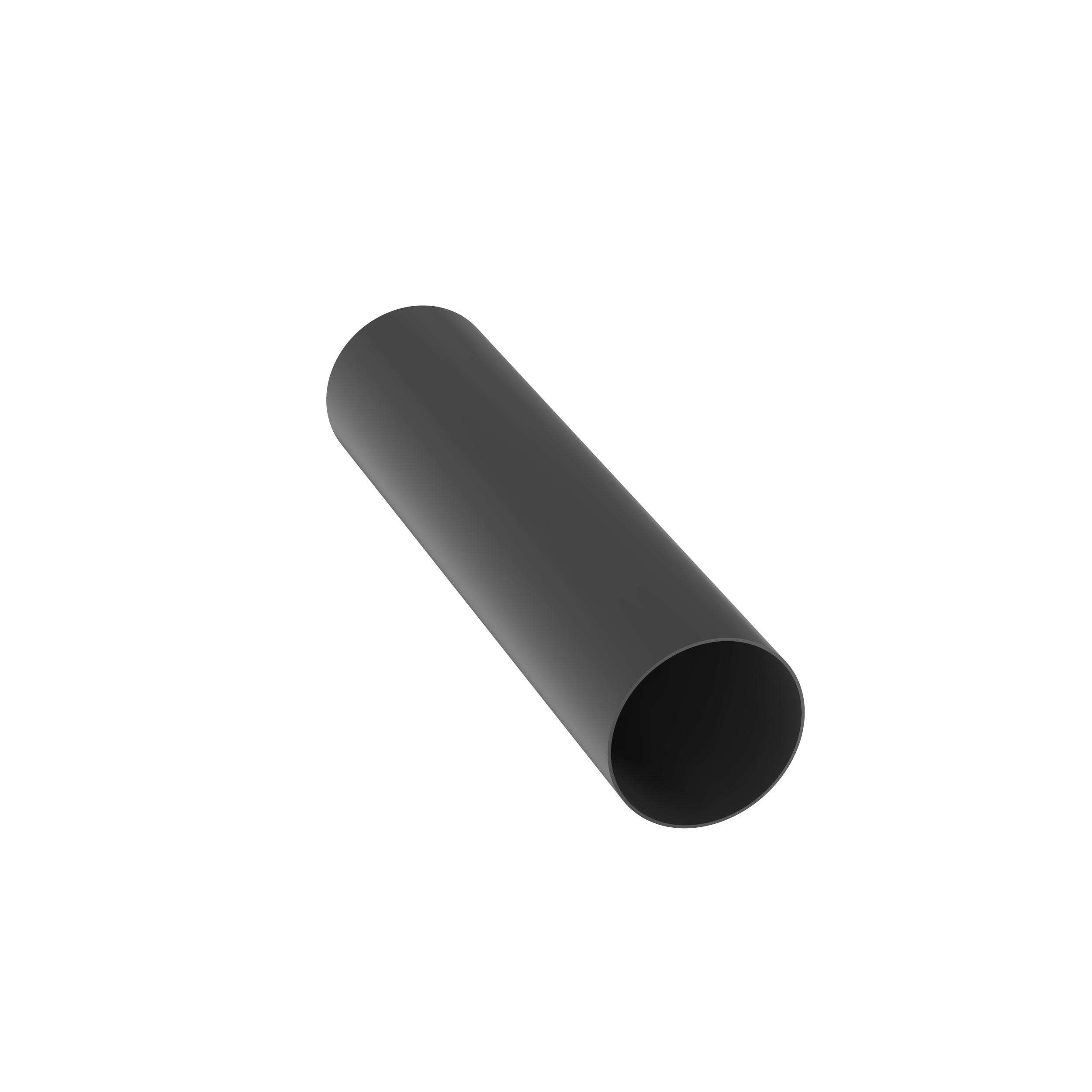 Büzülmeyen Boru, Siyah, PVC, 25.4mm Nominal Çap, Paket 1
