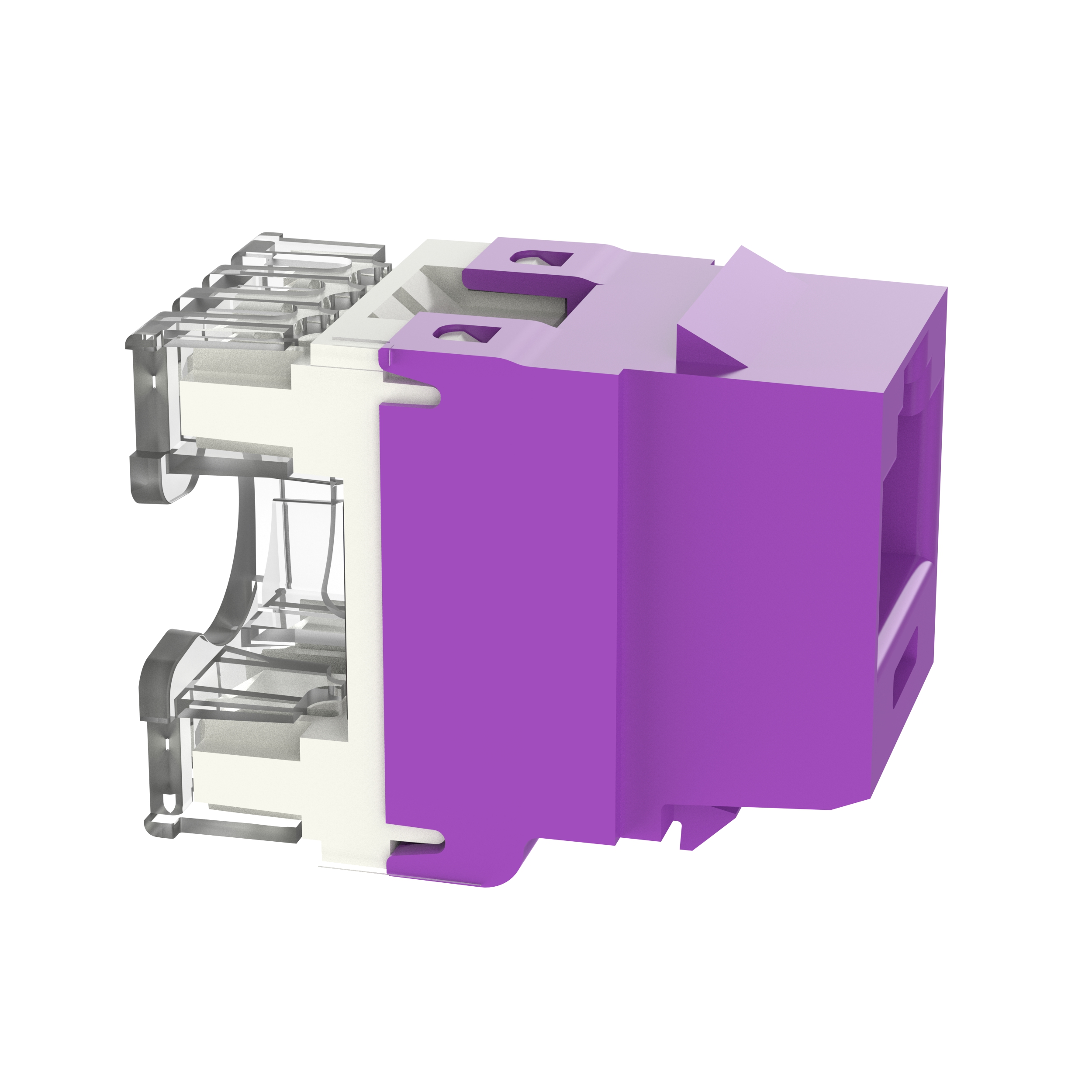 Keystone Cat 6 Punchdown Jack, Violet