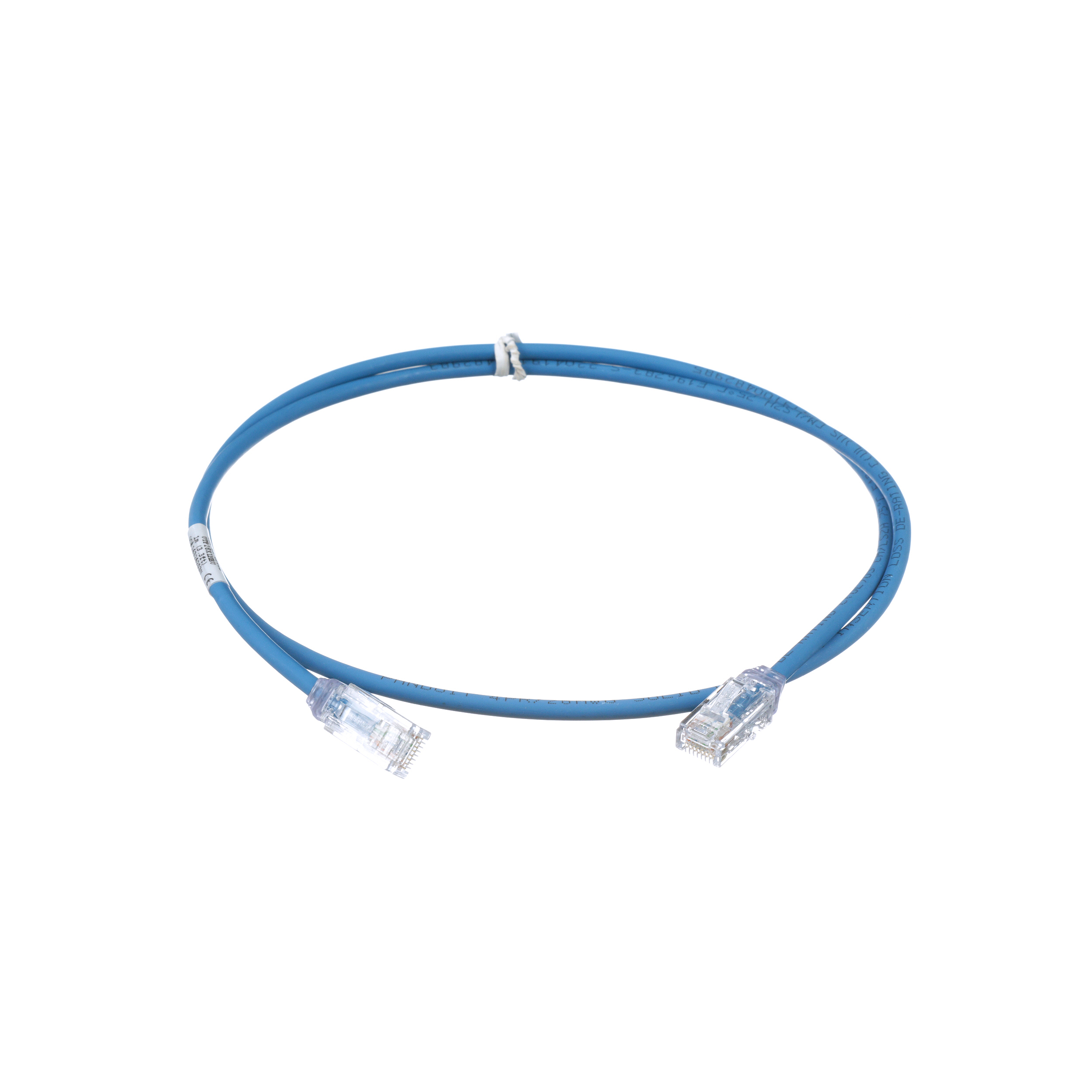 Cat 6A 28 AWG UTP Bakır Yama Kablosu, 1m, Mavi