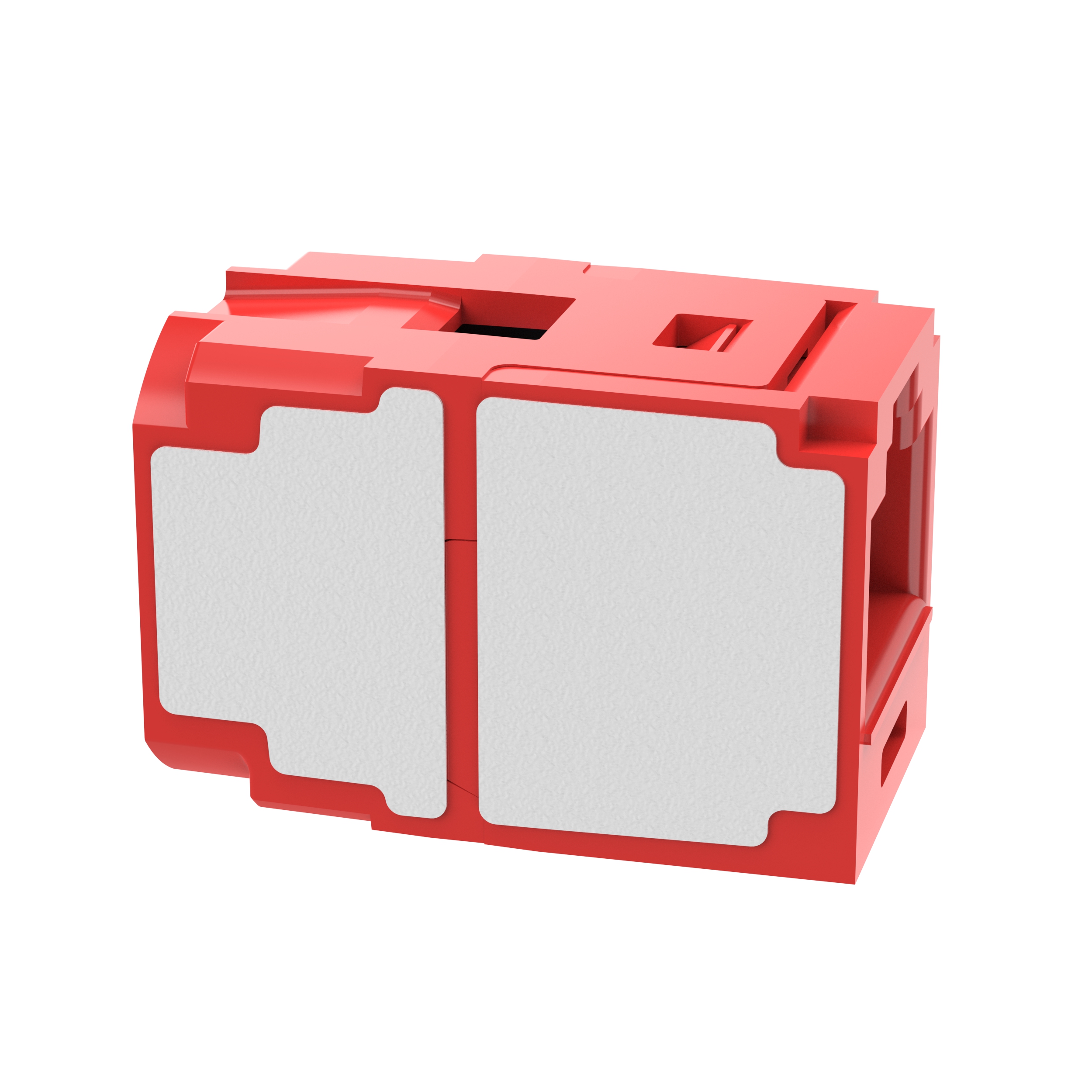 Twisted Pair RJ45 Cat 6A Bağlantı Modülü, Kırmızı
