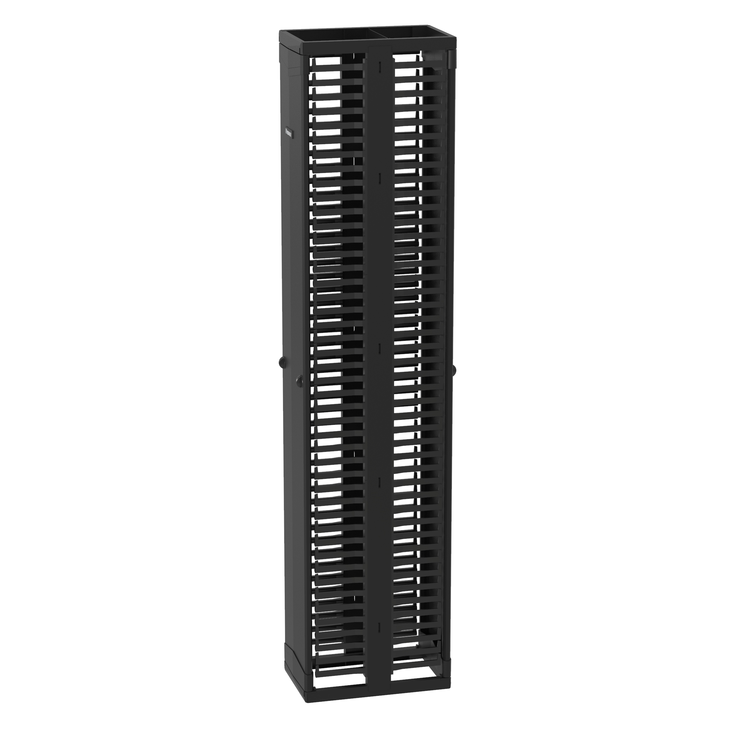 PR2V Dikey Çift Taraf Açılır Yönetici, 45RU, 30 cm Genişlik, Siyah
