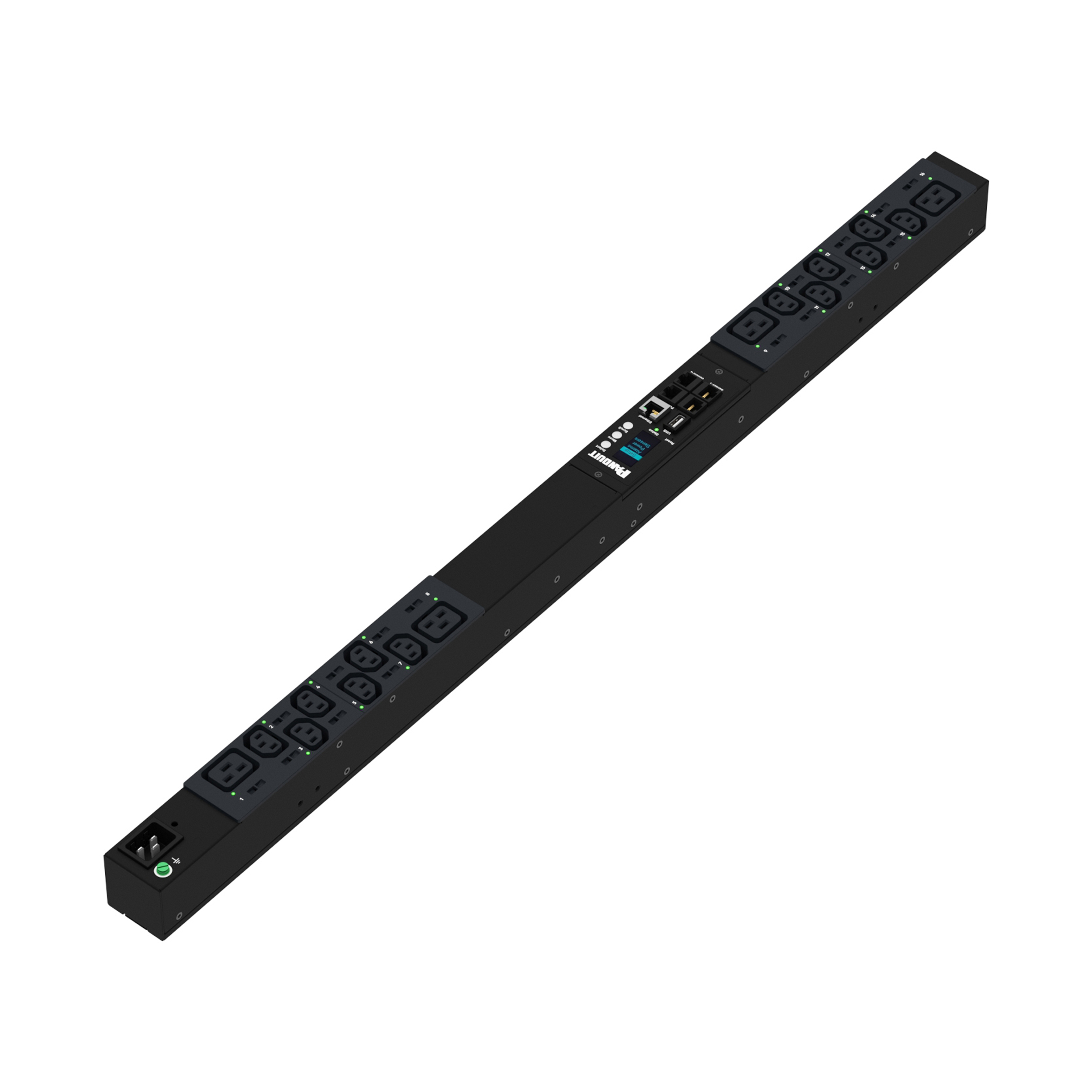 MS PDU, 16AMP, 230V, (12)C13, (4)C19, IEC 60309 2P+E 6h 16A (IP44)