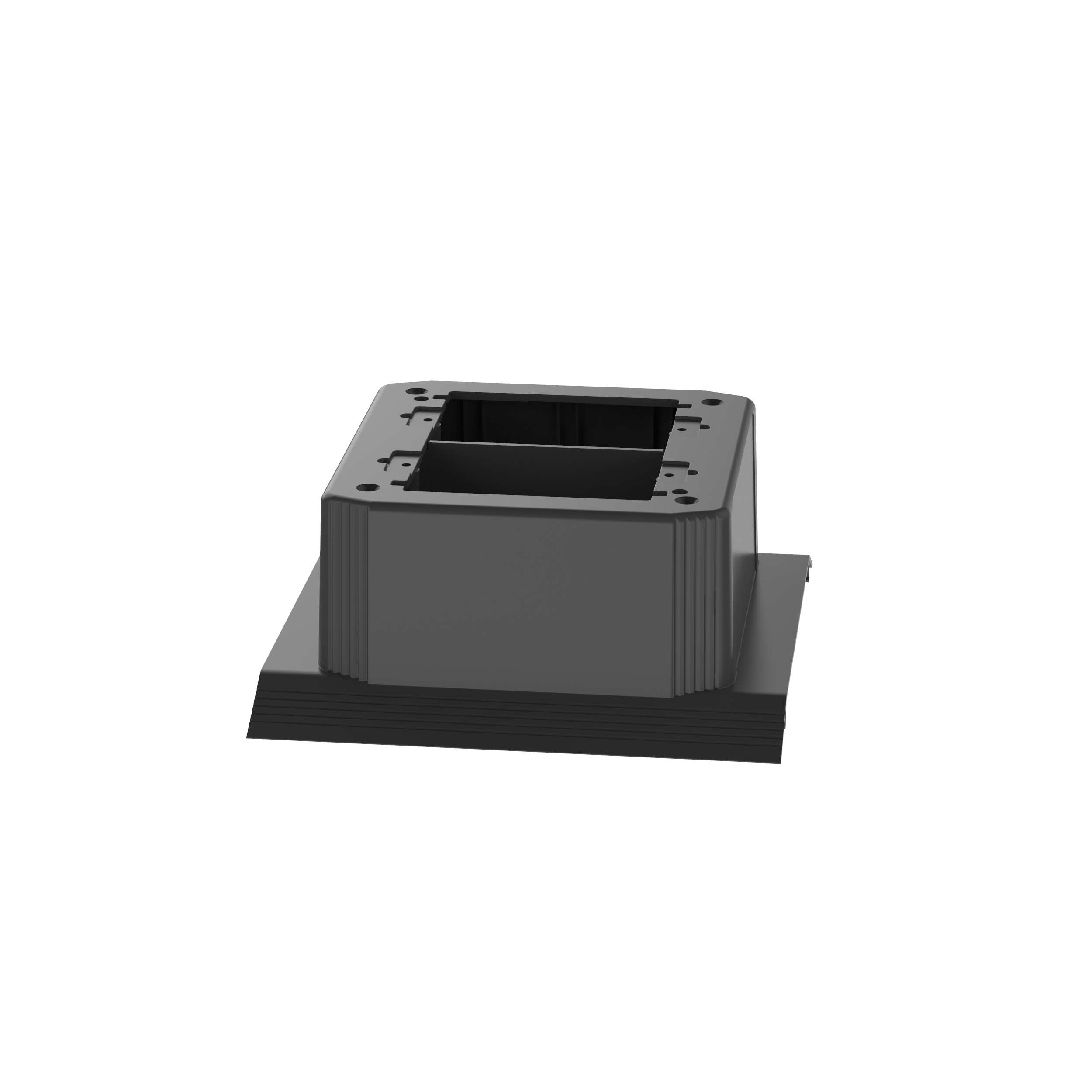 Above Floor Raceway Junction Box, Black