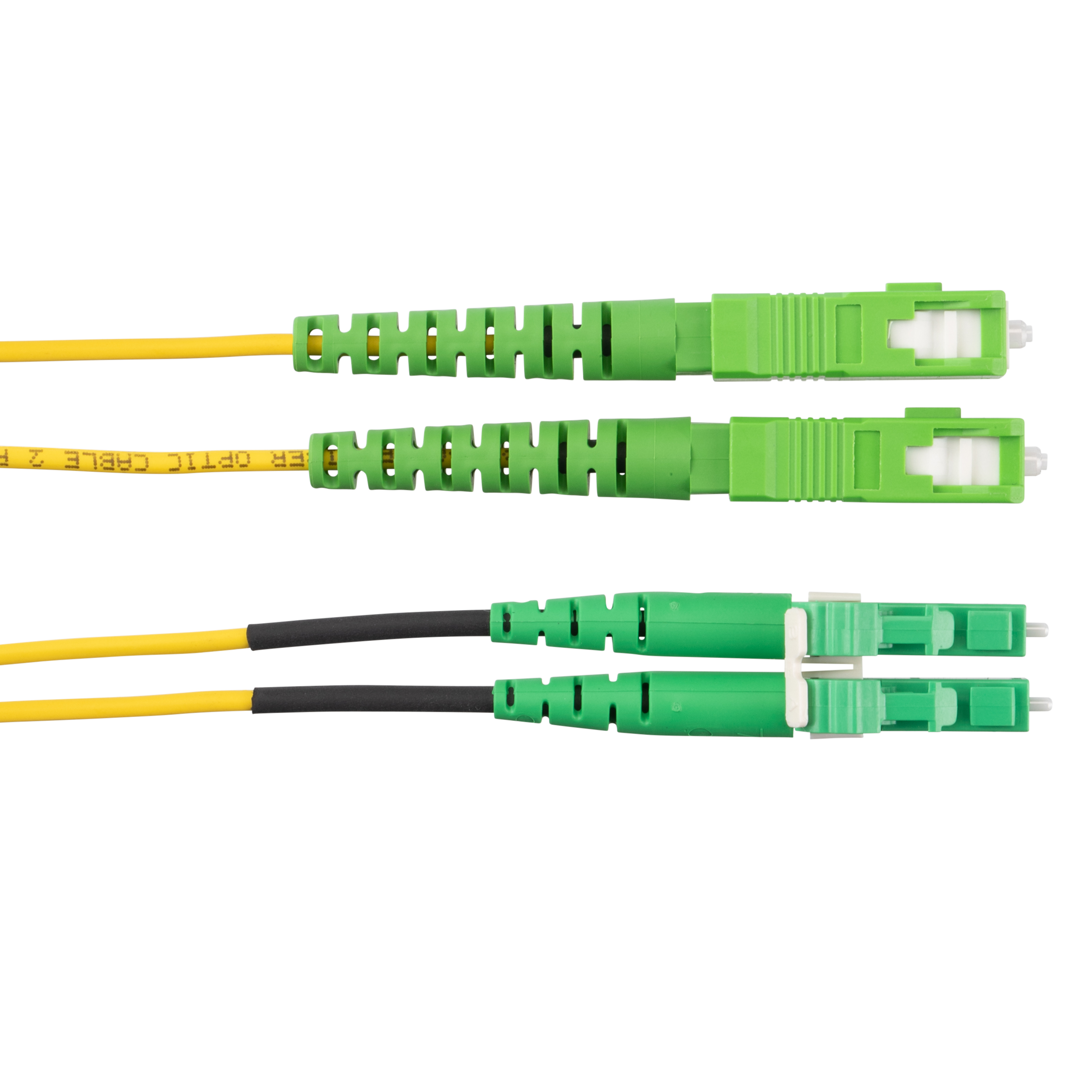 OS2, 2 Fiber 1.6mm Yama Kablosu, Yükseltilmiş Alan, SC APC - LC/APC, Standart Polarite, Standart Ekleme Kaybı - 6 Metre