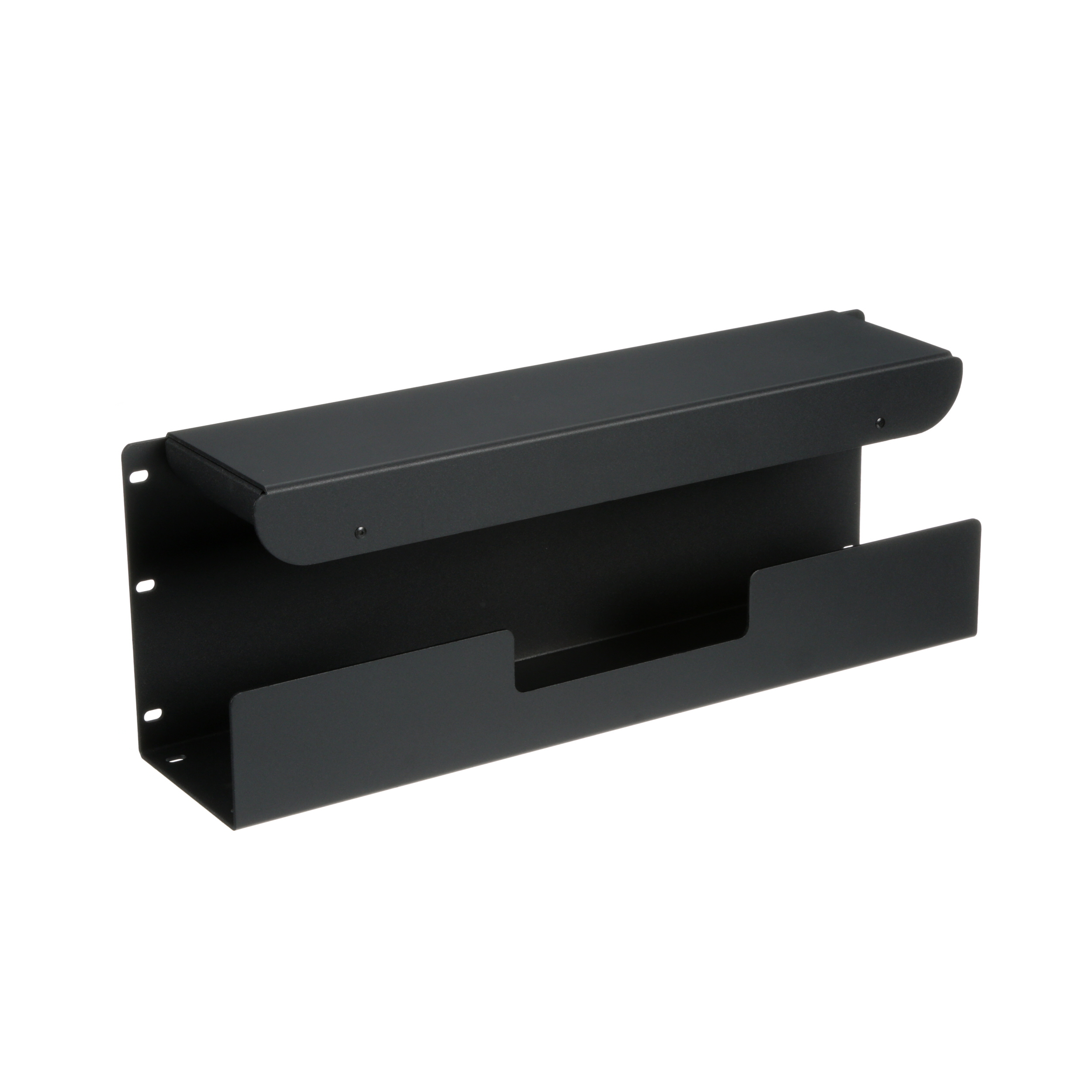 Lower Cable Routing Trough, 4 RU, Black, 4.5 in. Depth