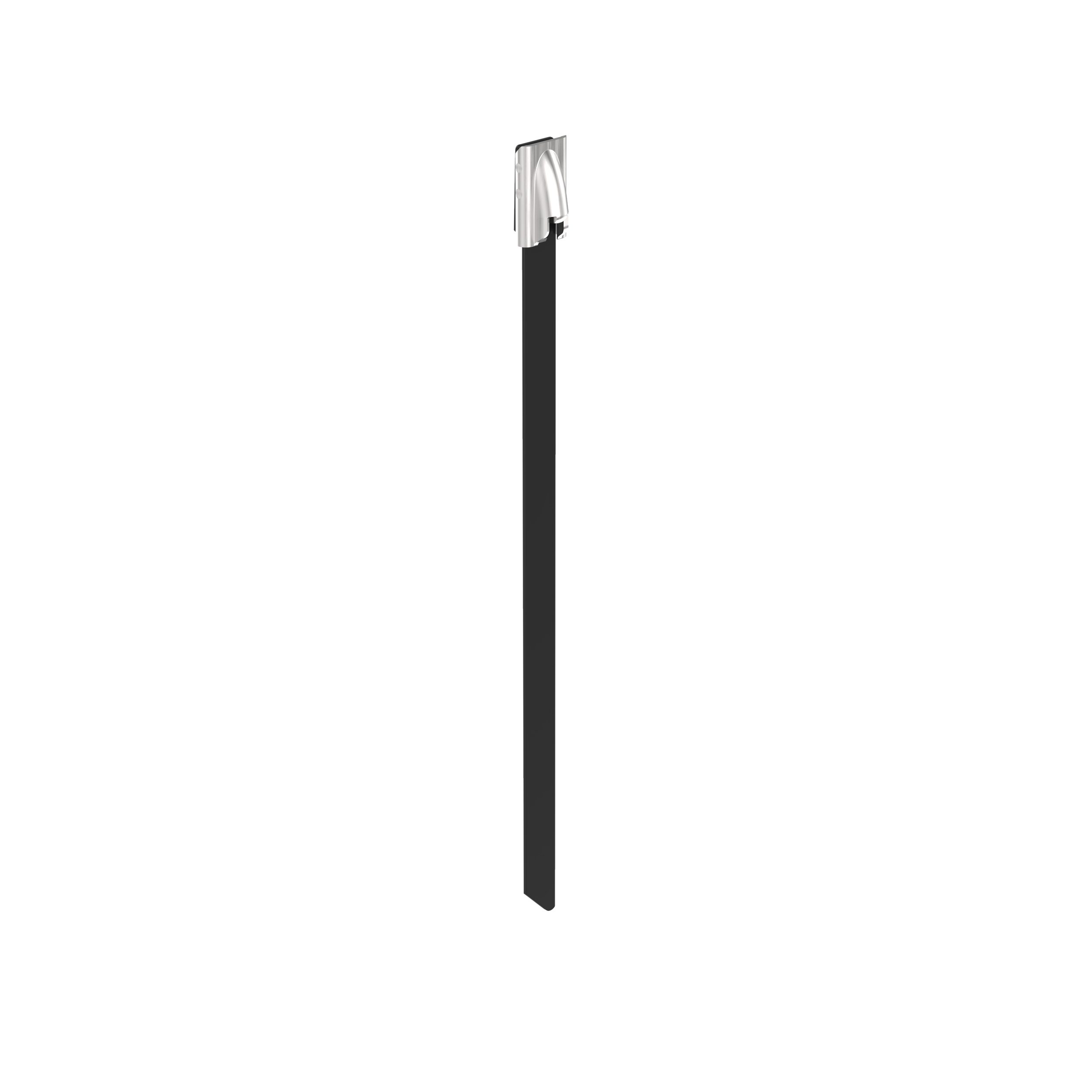 Kablo Bağı, PET Kaplı Paslanmaz Çelik 316, Siyah, 203.2x4.6mm, Paket 100