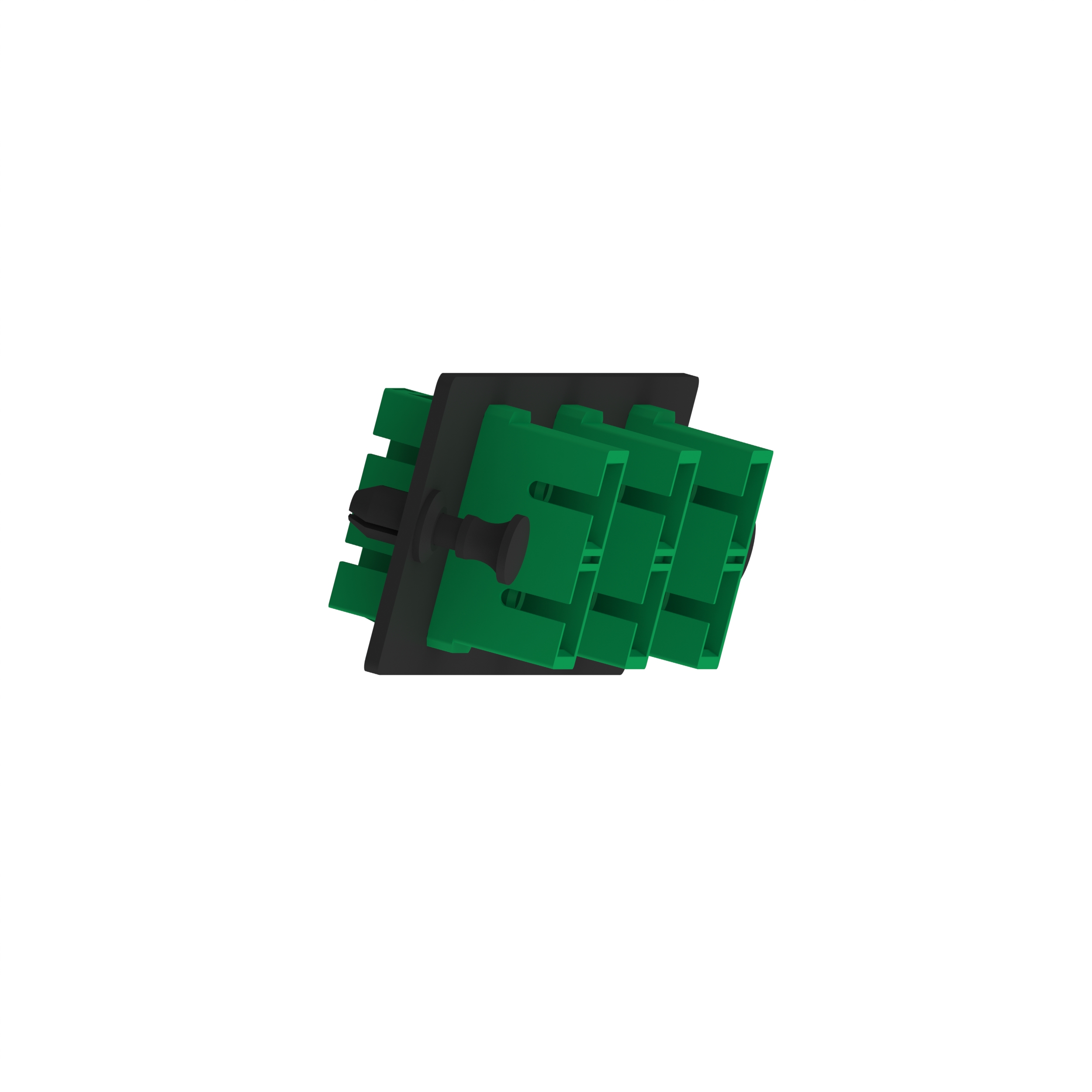 Opticom® Fiber Adaptör Paneli, OS2, 3 SC Çift Yönlü, APC Yeşil