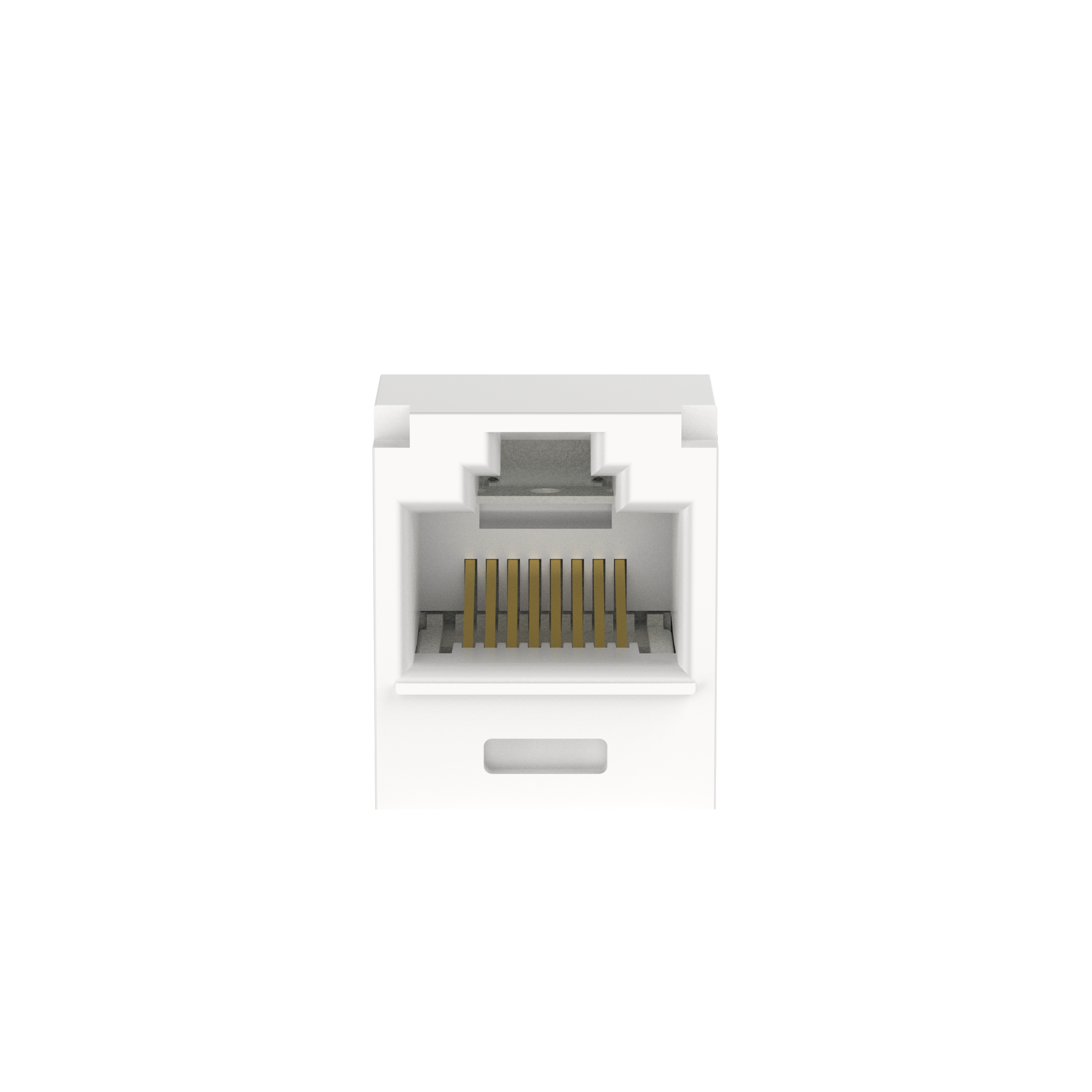 UTP RJ45 Cat 6A 28/30 AWG Dişi Bağlantı Modülü, Arktik Beyaz