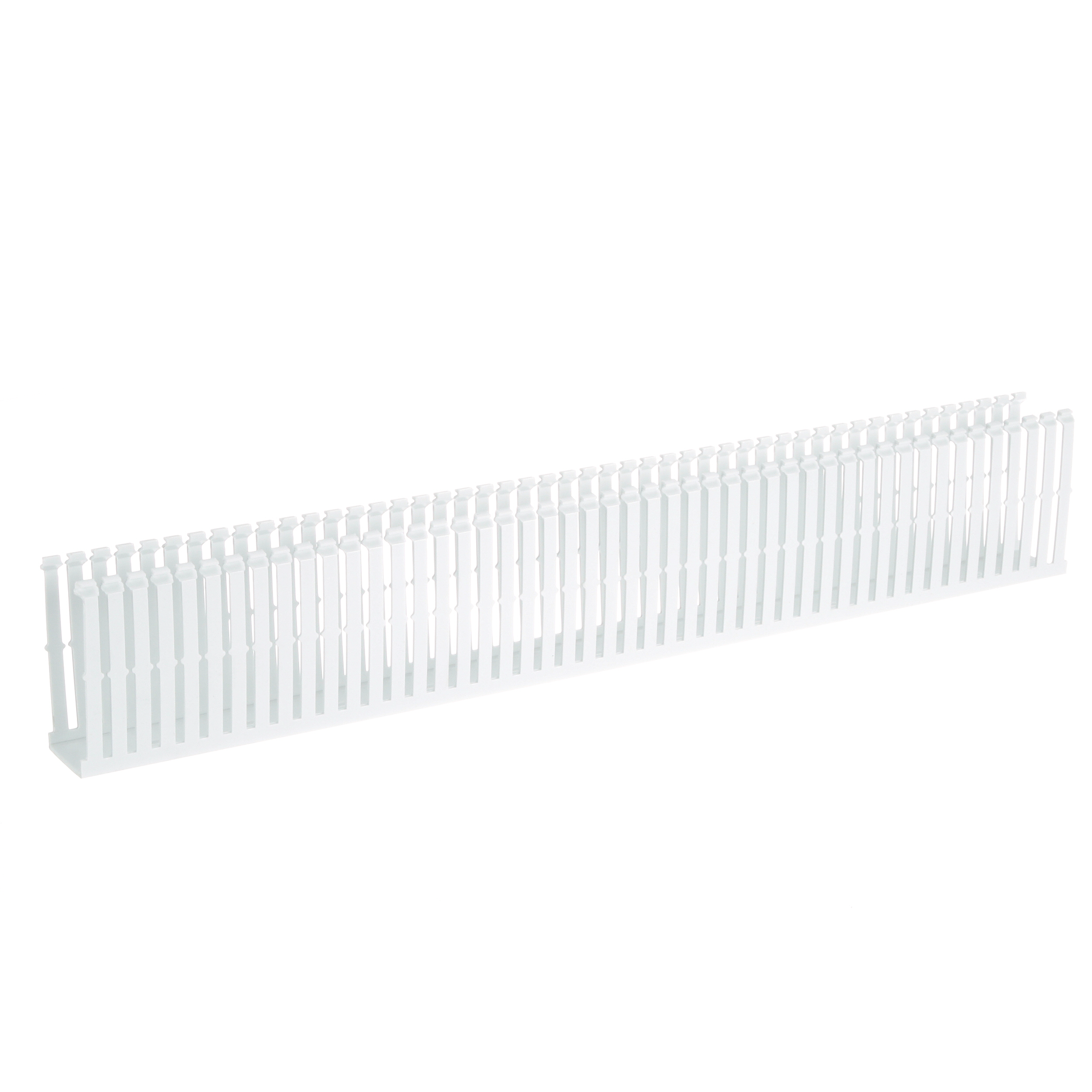 Dar Oluklu Kablo Kanalı, PVC, 1,5 İnç x 4 İnç x 6 Feet, Beyaz