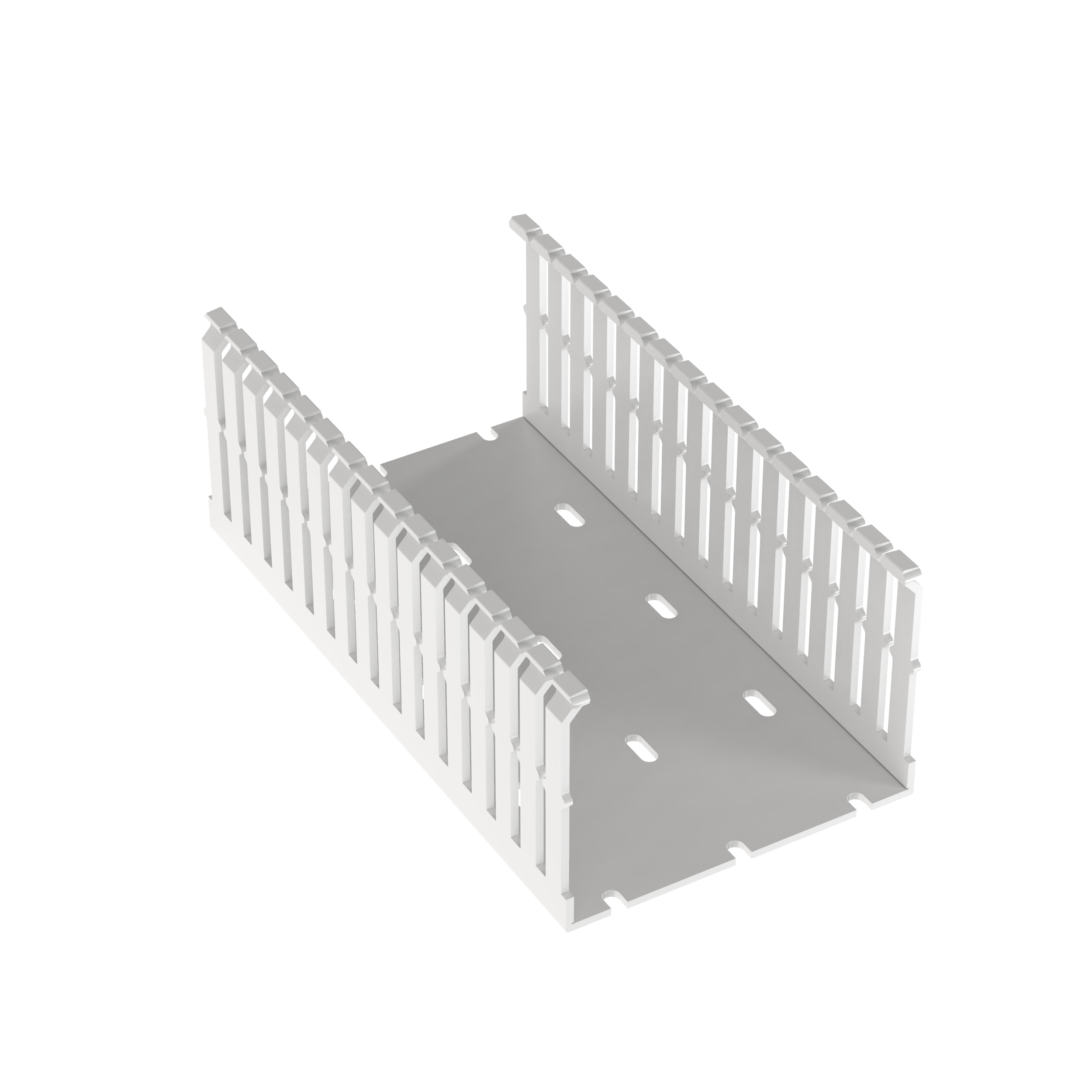 Dar Oluklu Kablo Kanalı, PVC, 101,6 mm x 76,2 mm x 1828,8 mm, Beyaz