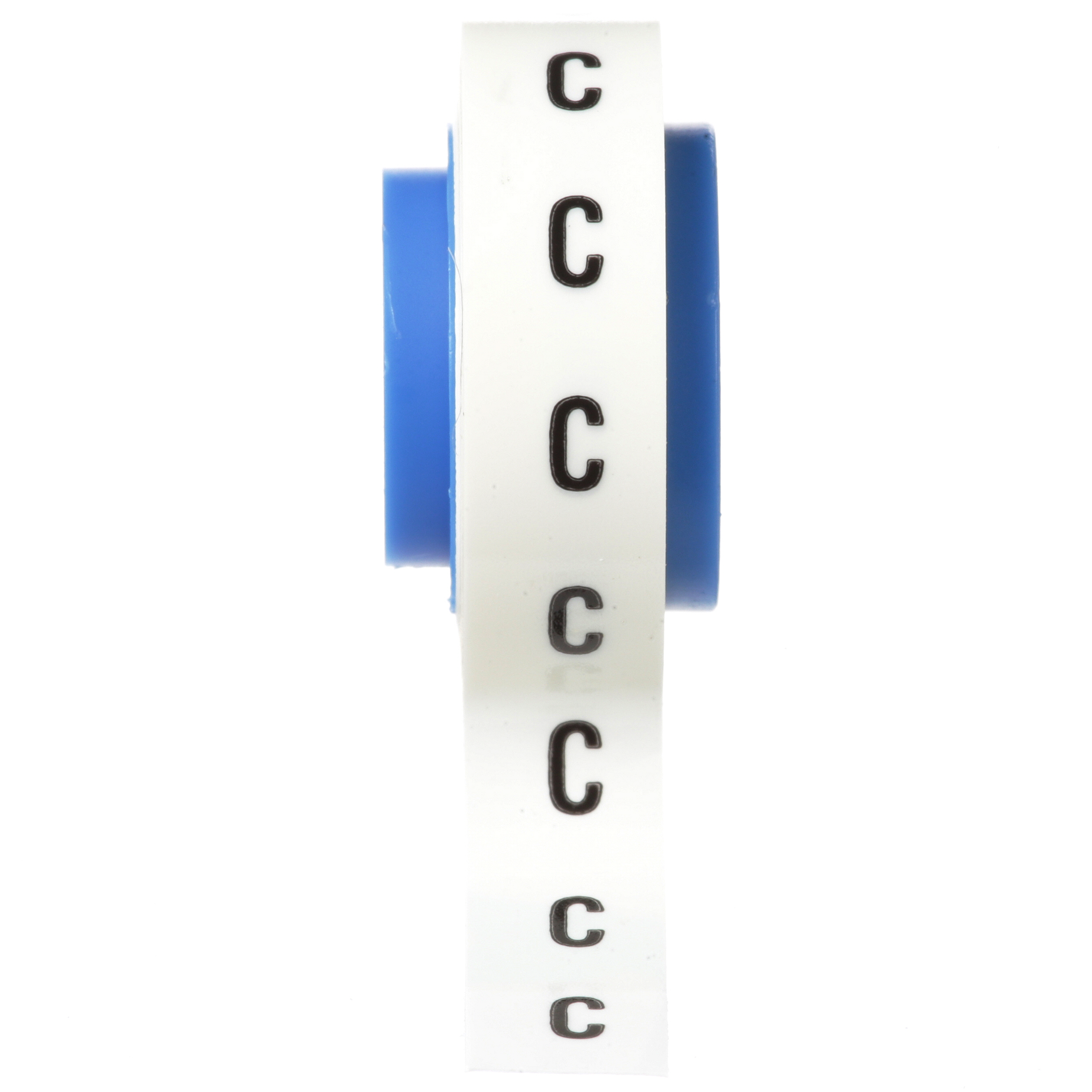 Recharge ruban légende C Noir sur Blanc longueur 2,4m Cdt.10