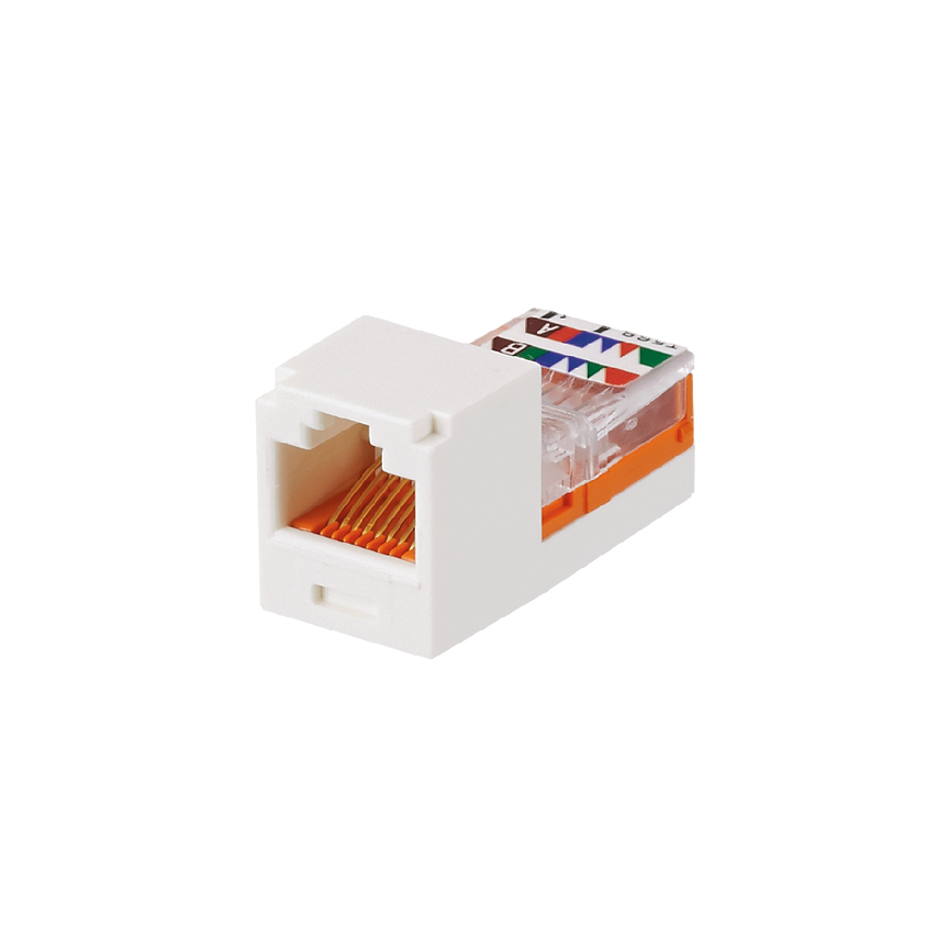 UTP RJ45 Cat 5e Leadframe Jack Module, Arctic White