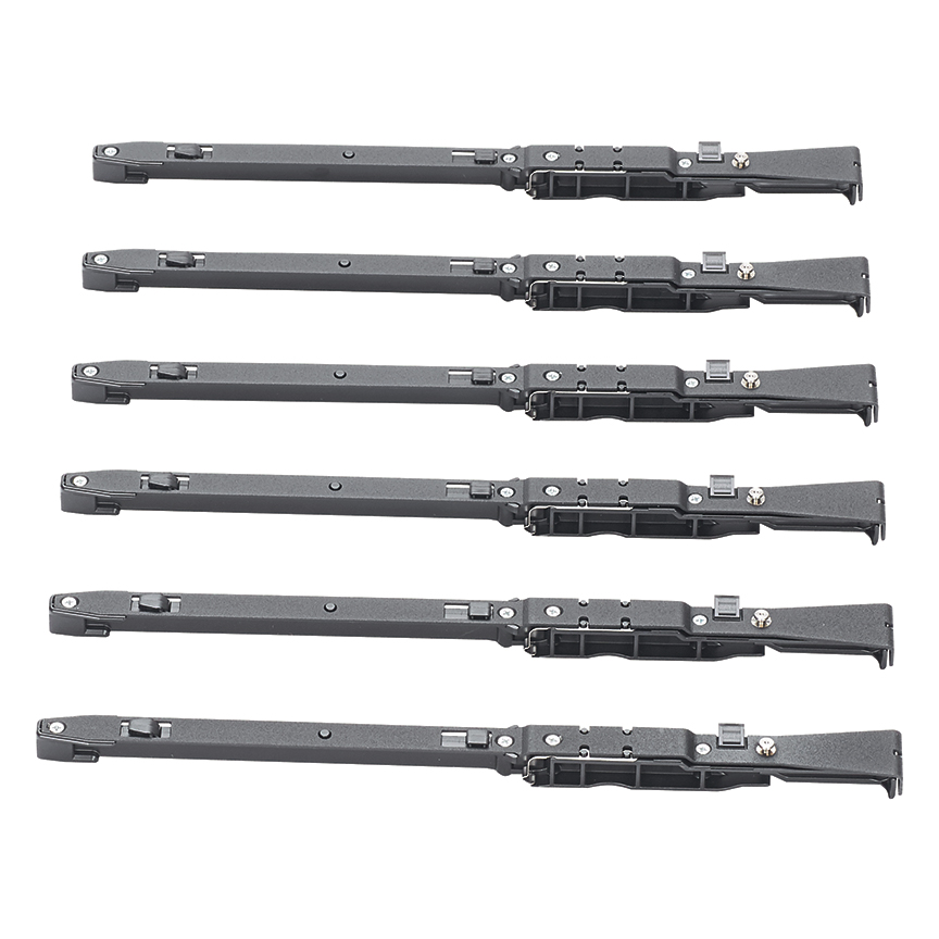 HD FLEX 6P ENCL RAIL KIT, 1RU, 6 RAILS, 12 LBLS