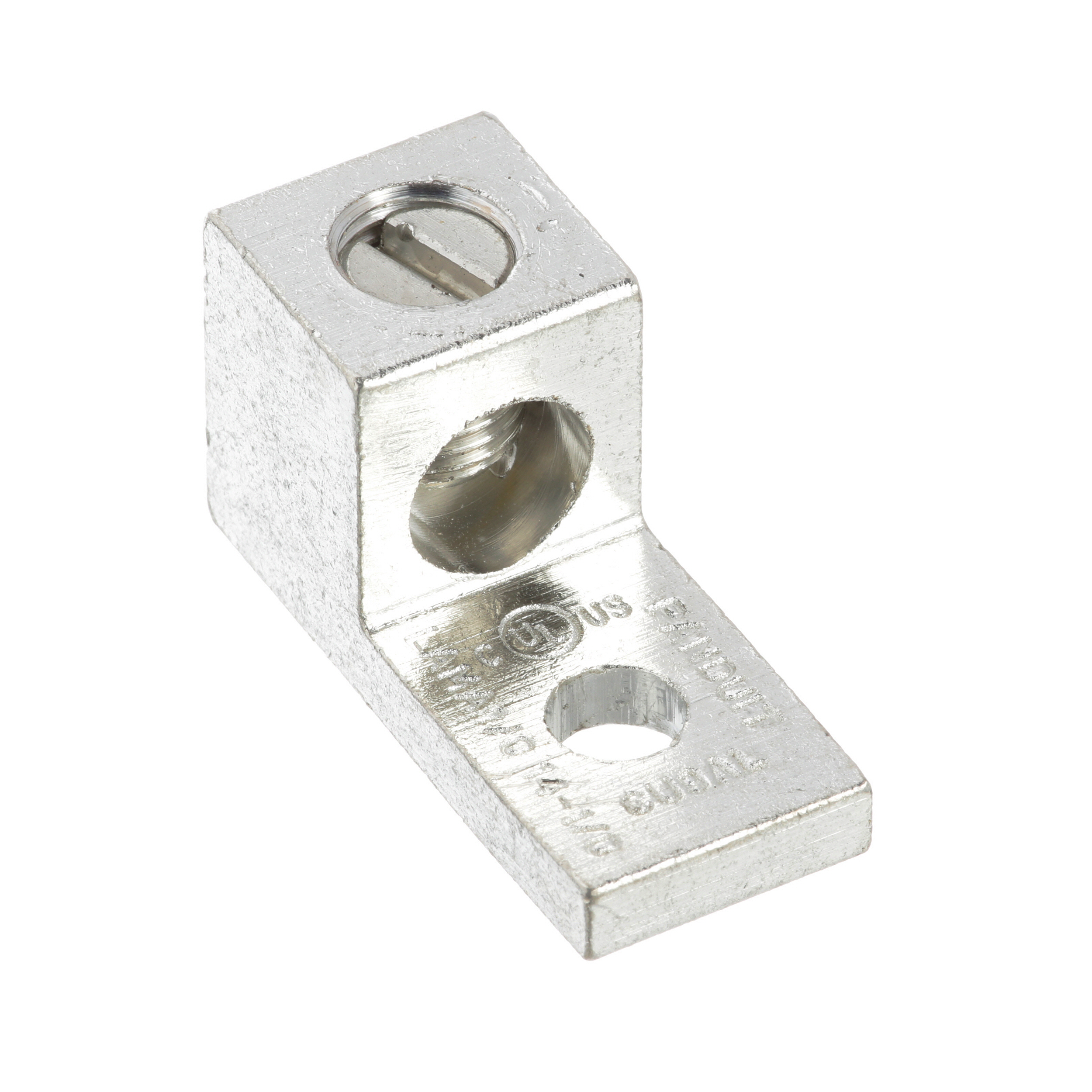 Pan-Lug™ LAM2A2/0-14-Q Al Mech,2/0,Tin Plt,1 hole,1/4"Stud,PK25