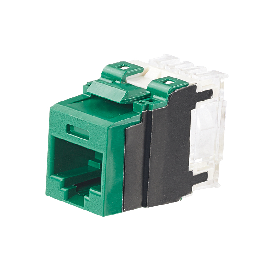 Keystone Cat 6A Puntdown Jack, Yeşil