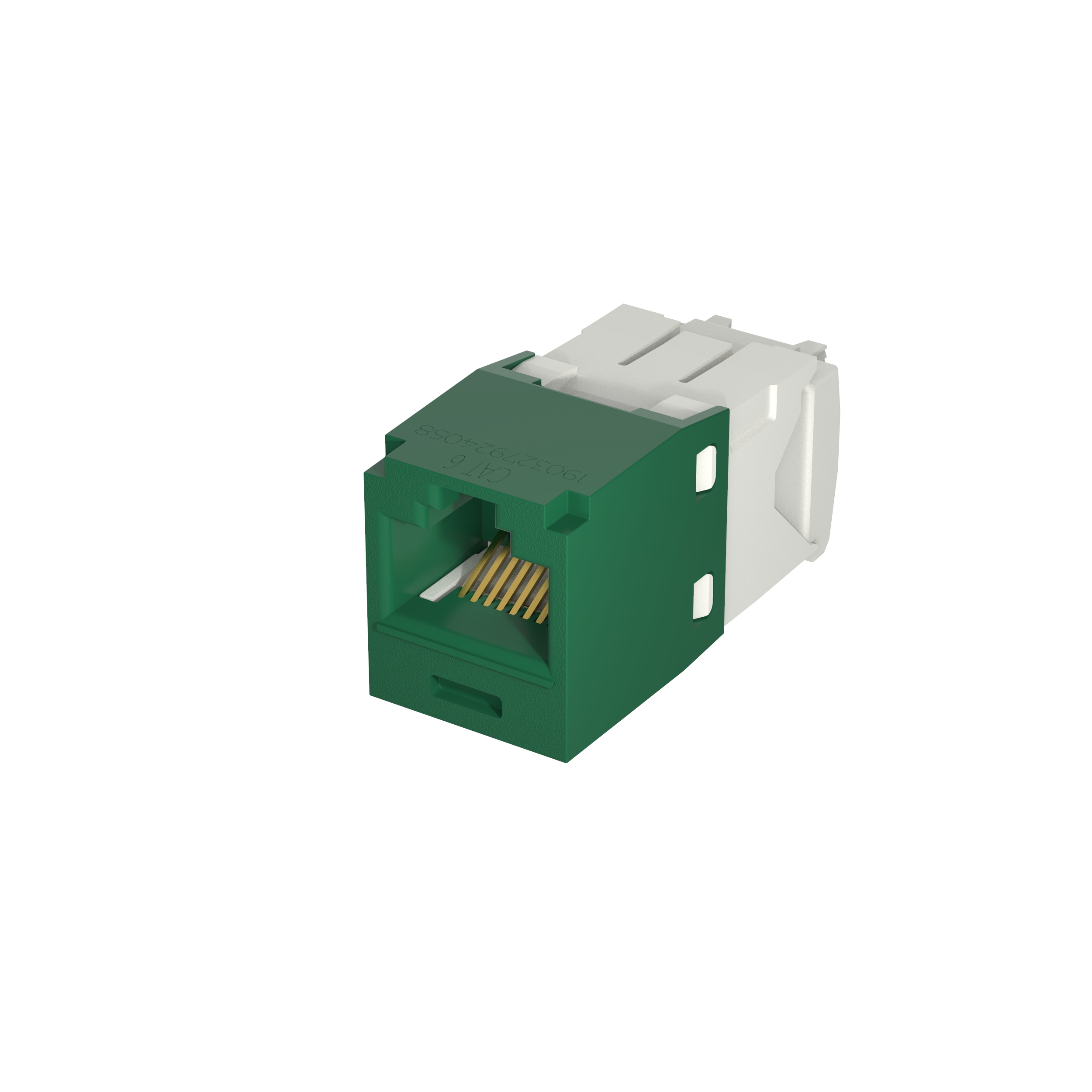 Mini-Com® UTP RJ45 Cat 6 TG Jack Module, Green