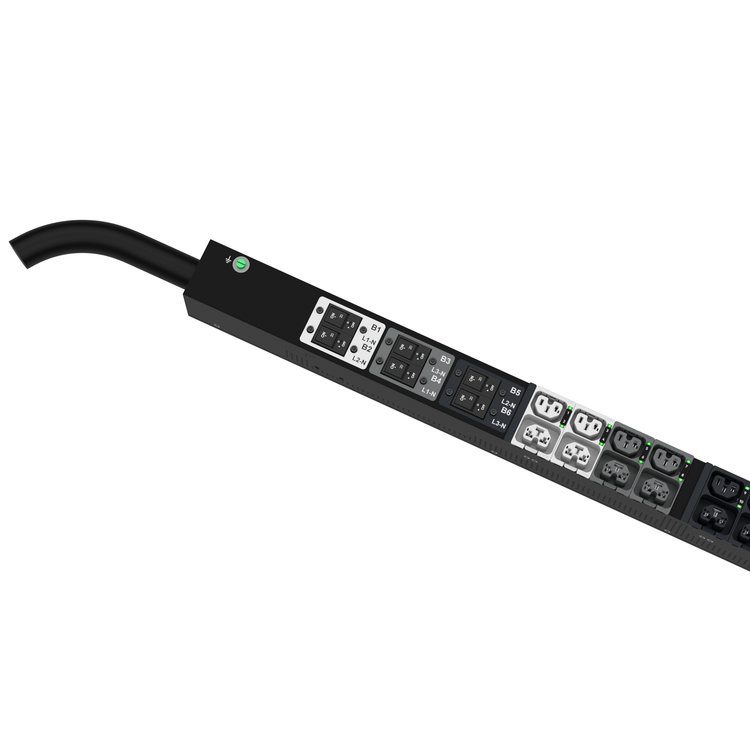 G6 MSPO Güç Dağıtım Birimi, 63A/60A, (21)C13/C15, (21)C13/C15/C19/C21, IEC 60309 3P+N+E 6h