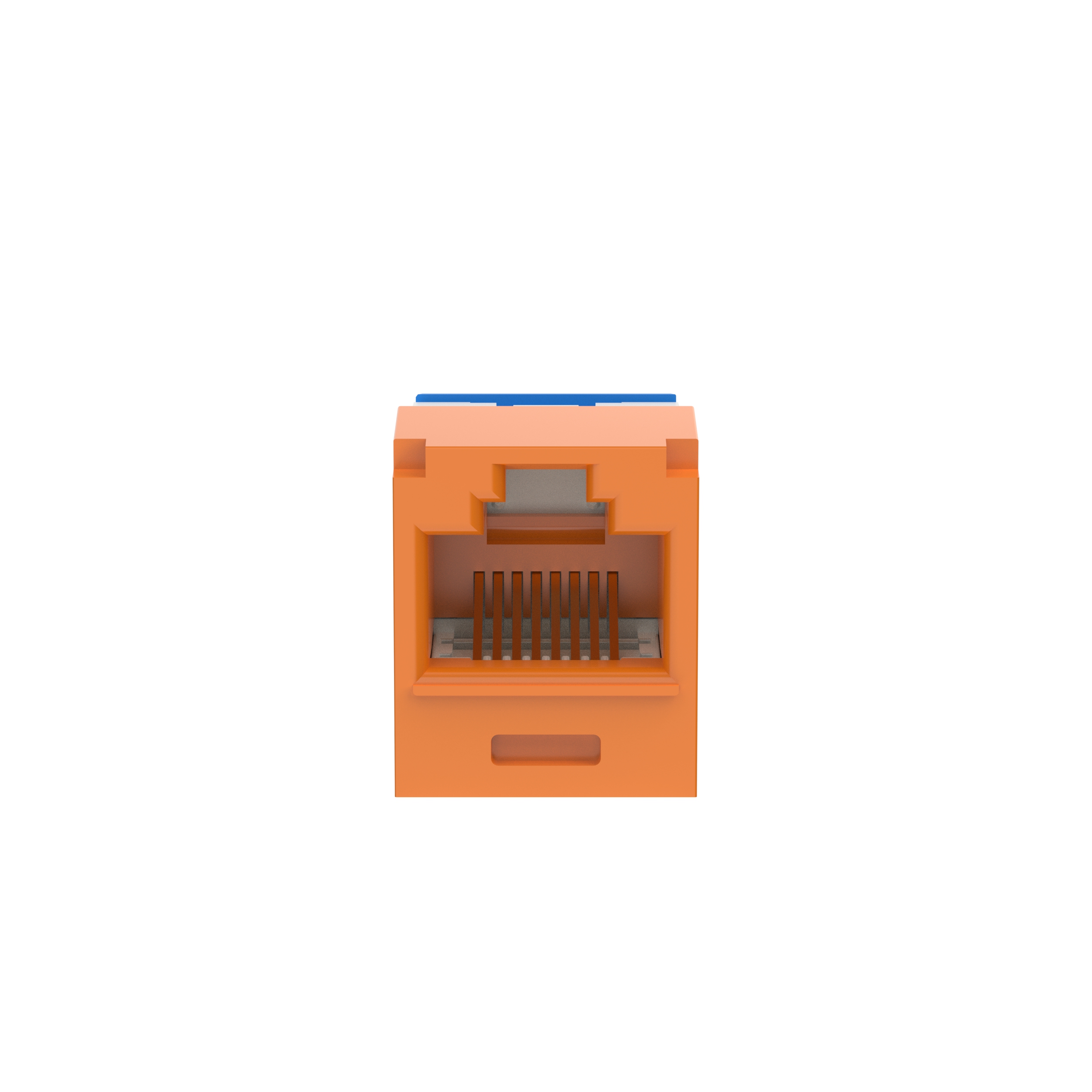 Twisted Pair RJ45 Cat 6A Yukarı/Aşağı TG Jak Modülü, Turuncu