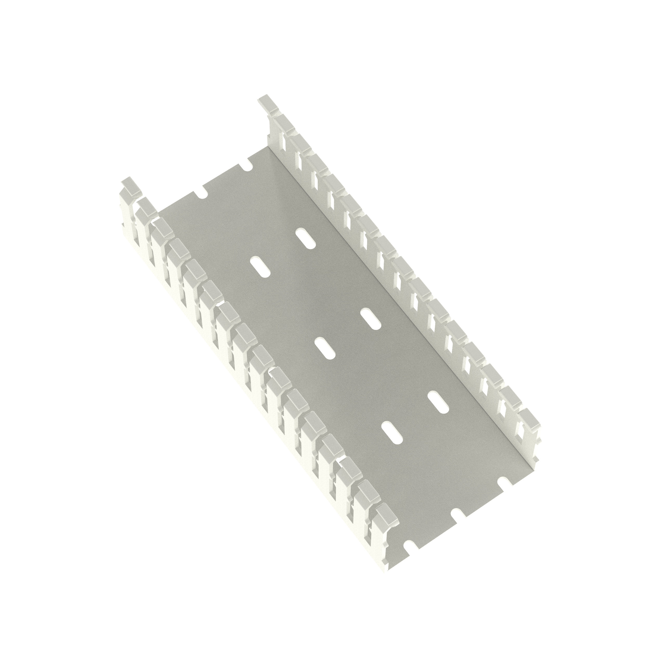 Dar Oluklu Kablo Kanalı, PVC, 3 İnç x 2 İnç x 6 Feet, Beyaz