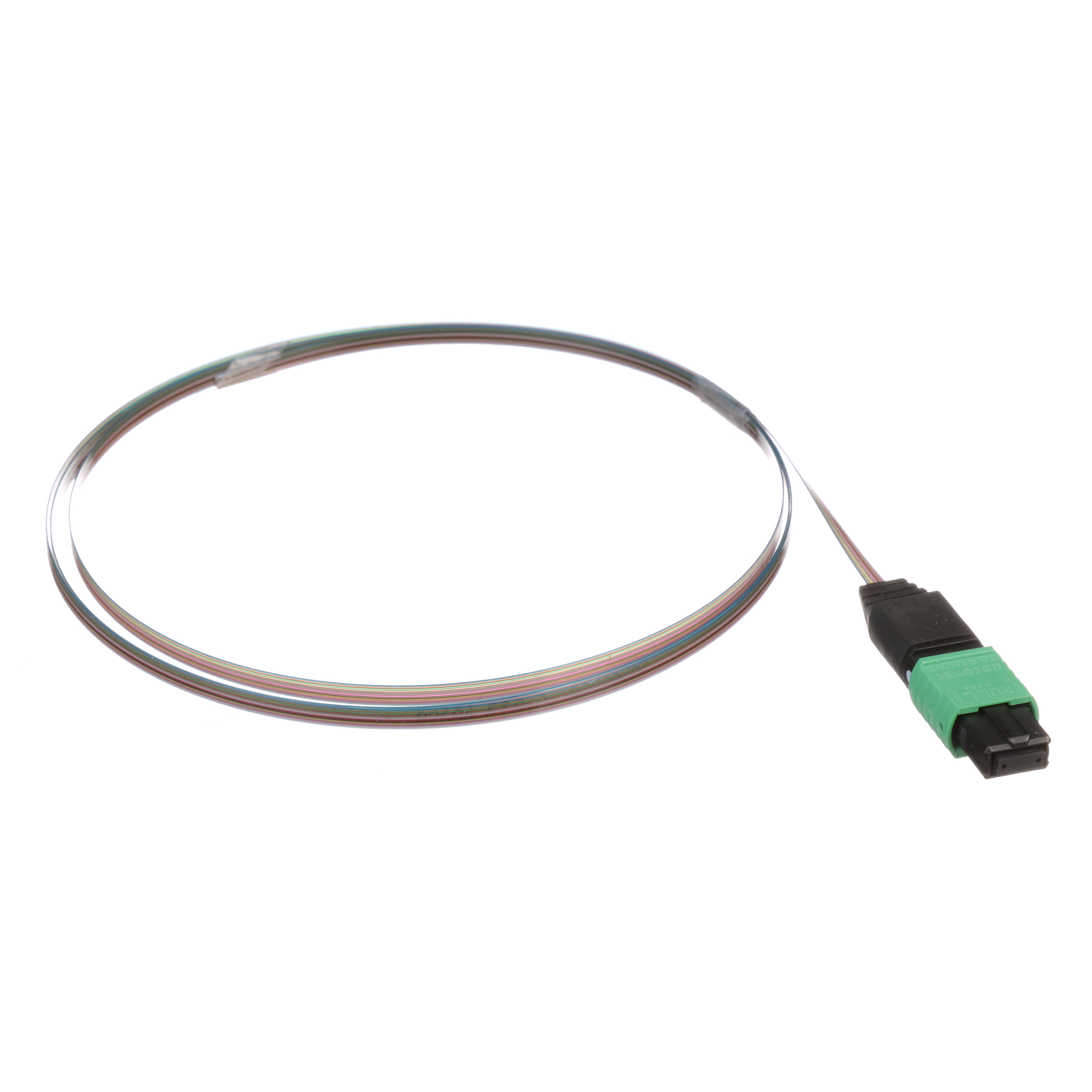 OS2, 12 Fiber Çıplak Şerit Pigtail Montajı, MPO Dişi - Pigtail, Standart Polarite, Standart Ekleme Kaybı - 1 metre