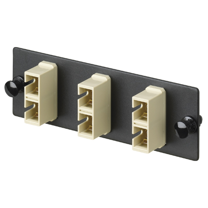 Opticom® Fiber Adaptör Paneli, OM1, 3 SC Çift Yönlü, Elektrik Fildişi