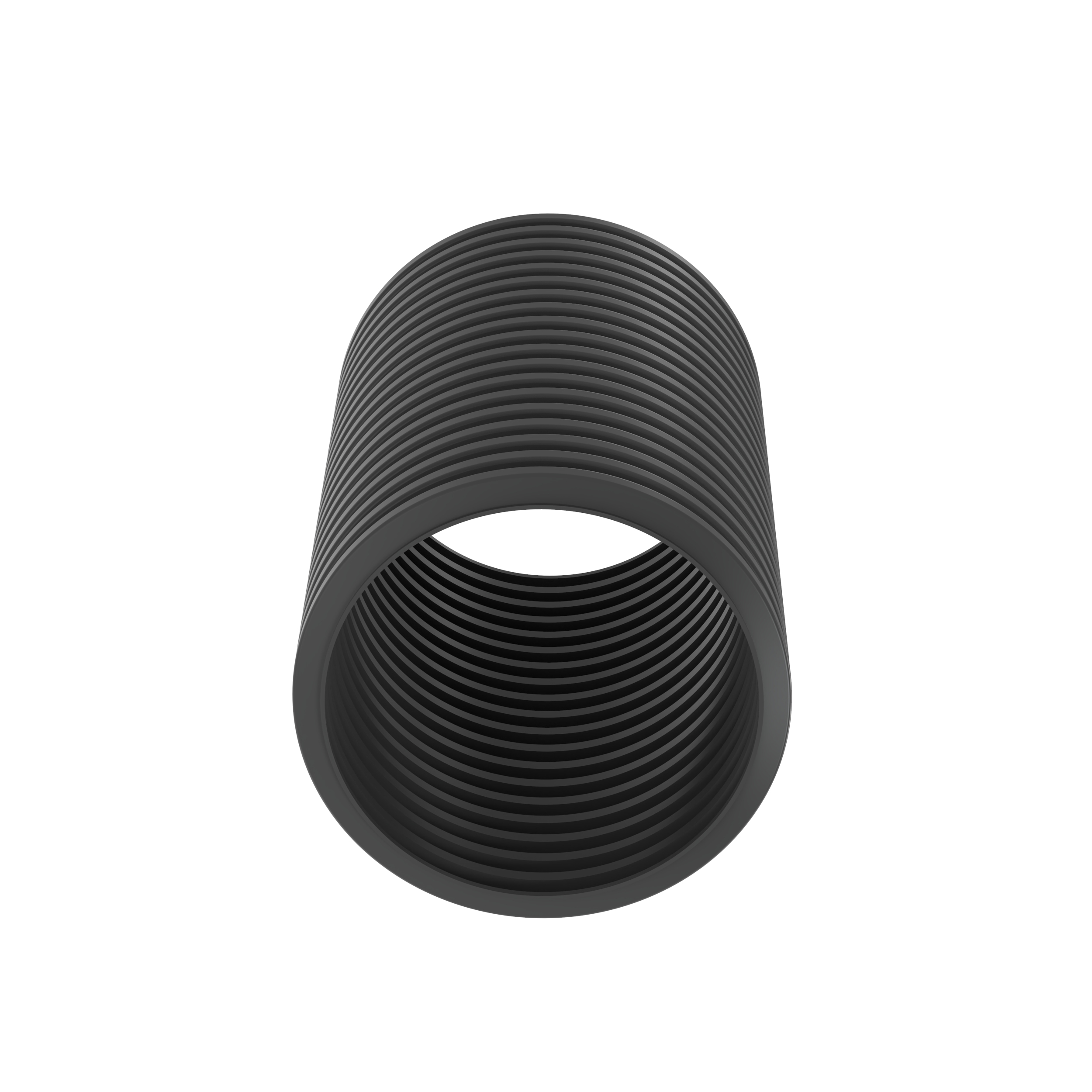 Düzeltilmiş Yarı Saydam Boru, 1.87" (47.5mm) X 100' (30.4m), Siyah, Paket 1